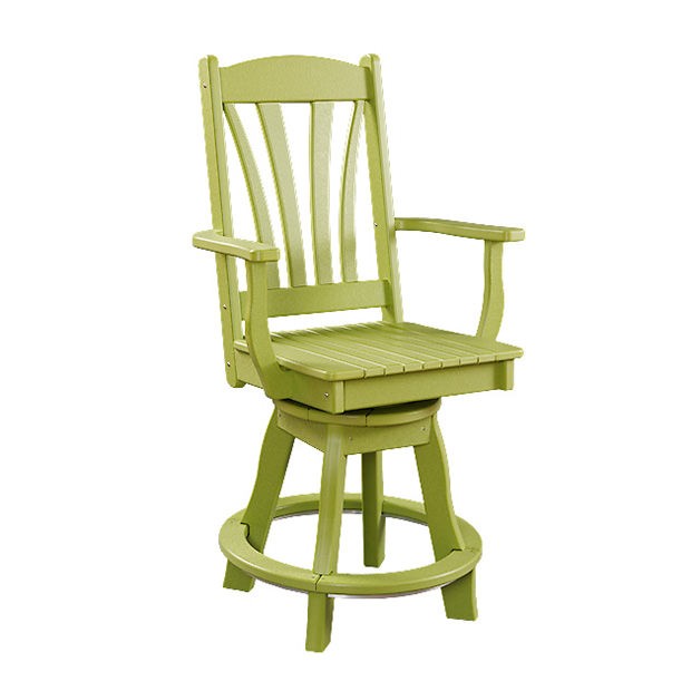Sunburst Poly Swivel Balcony Arm Chair
