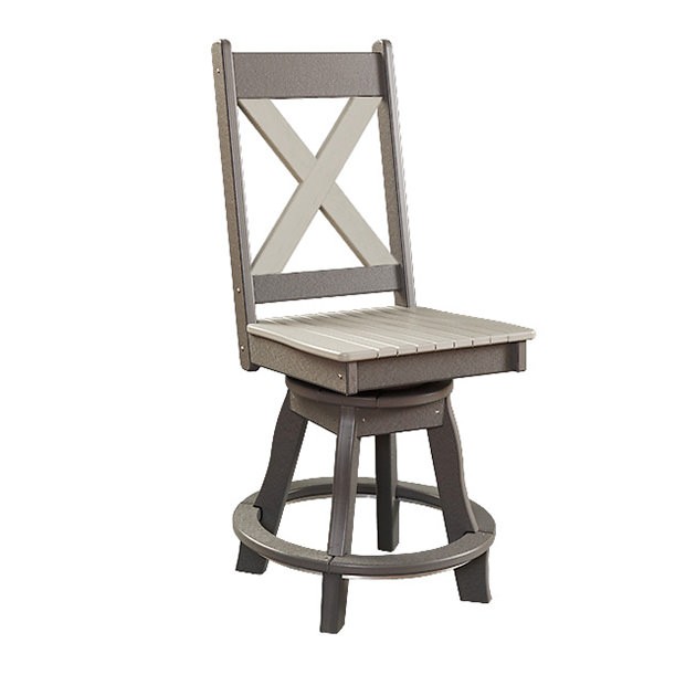 X-Back Poly Swivel Balcony Side Chair