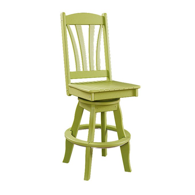 Sunburst Poly Swivel Patio Side Chair