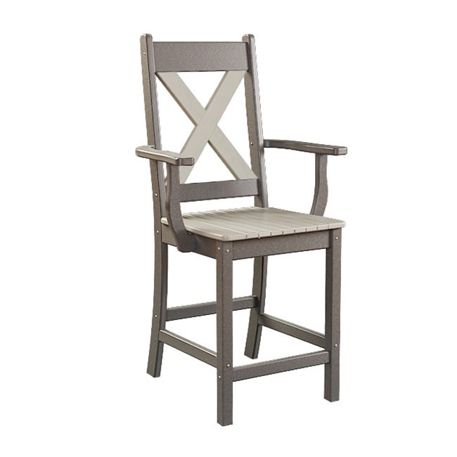 X-Back Poly Balcony Arm Chair