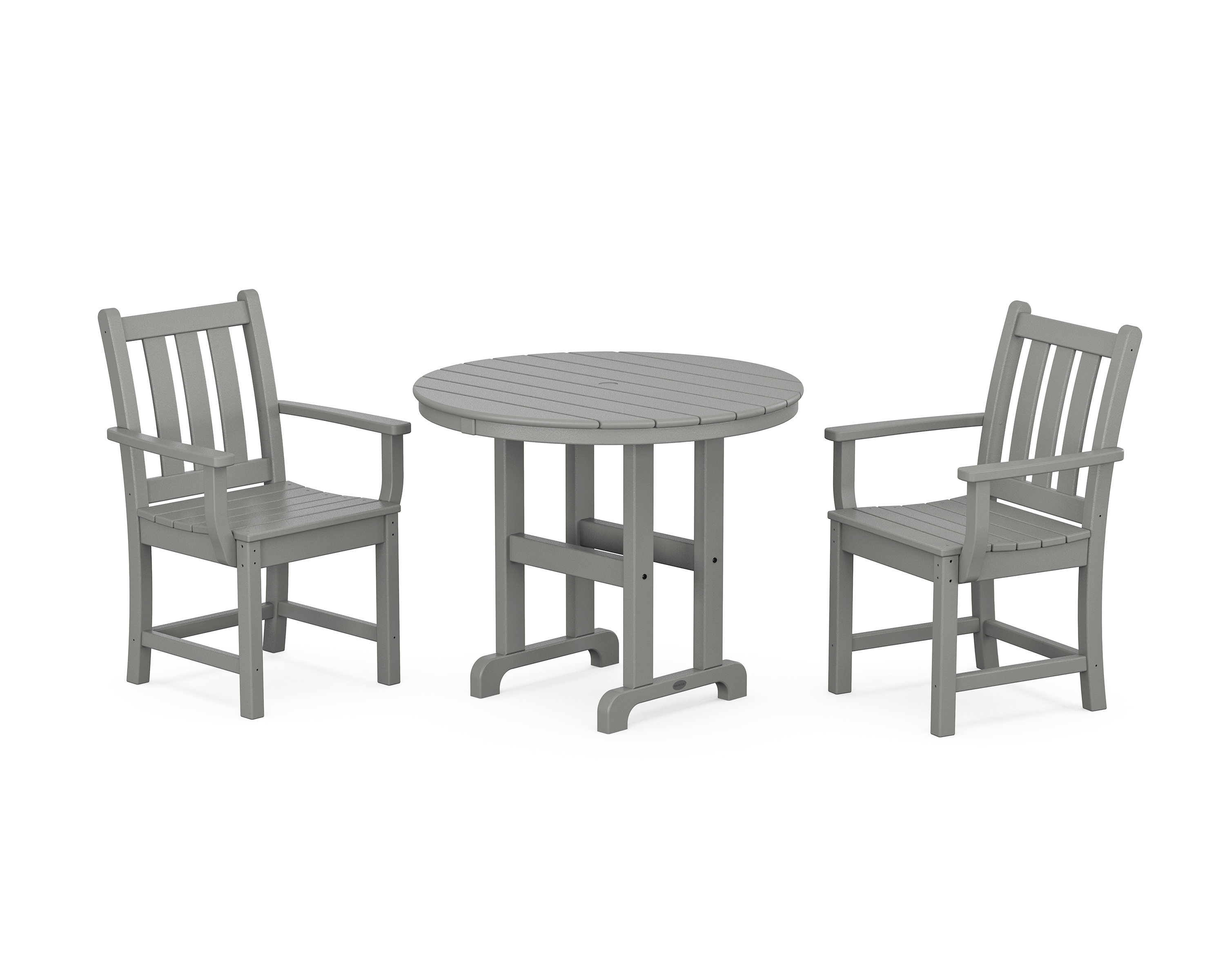 POLYWOOD Traditional Garden 3-Piece Round Dining Set