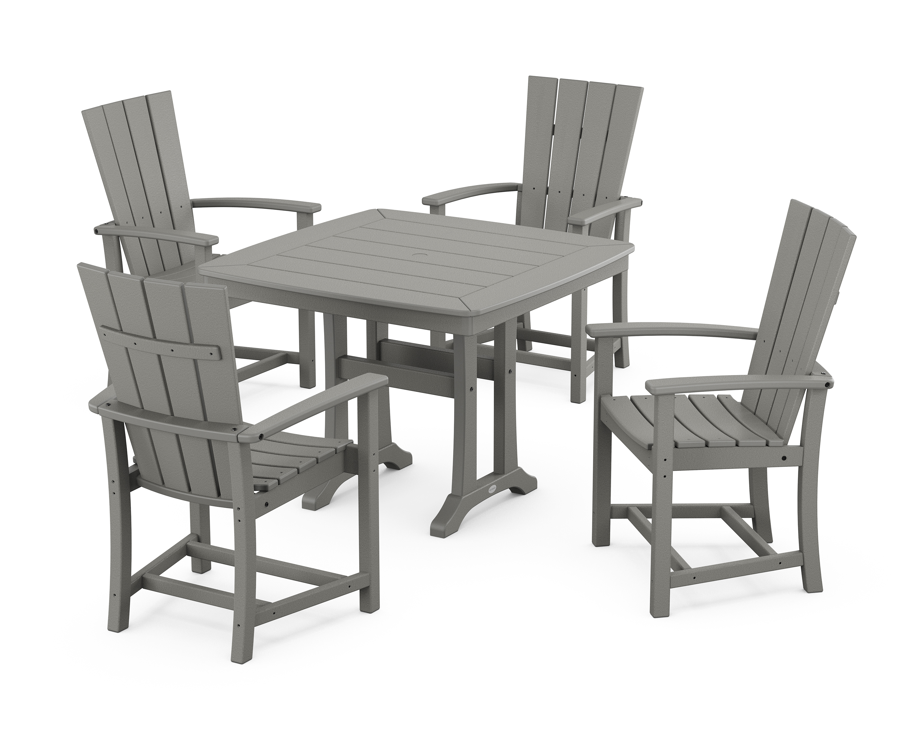 POLYWOOD Quattro 5-Piece Dining Set with Trestle Legs