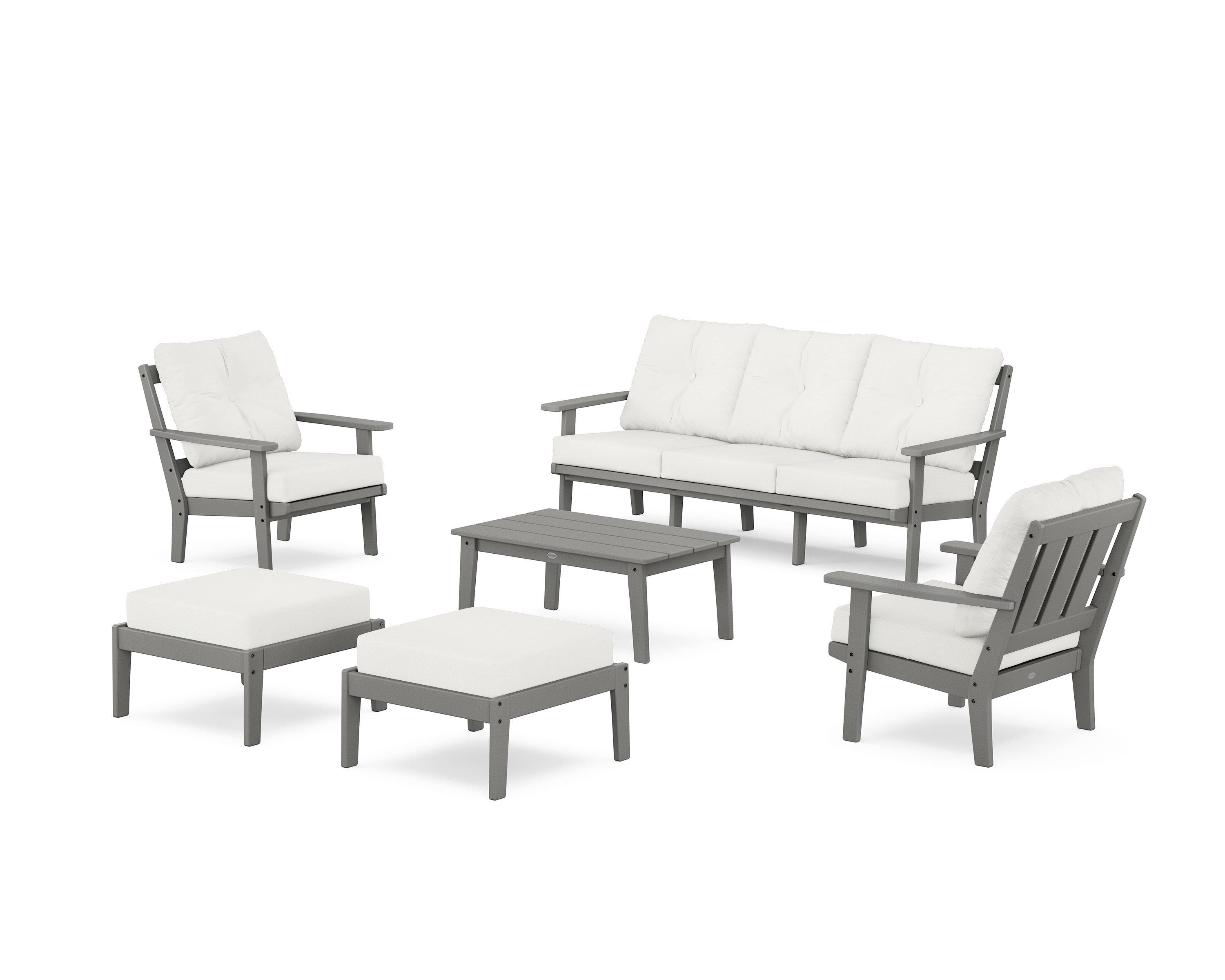 POLYWOOD Oxford 6-Piece Lounge Sofa Set