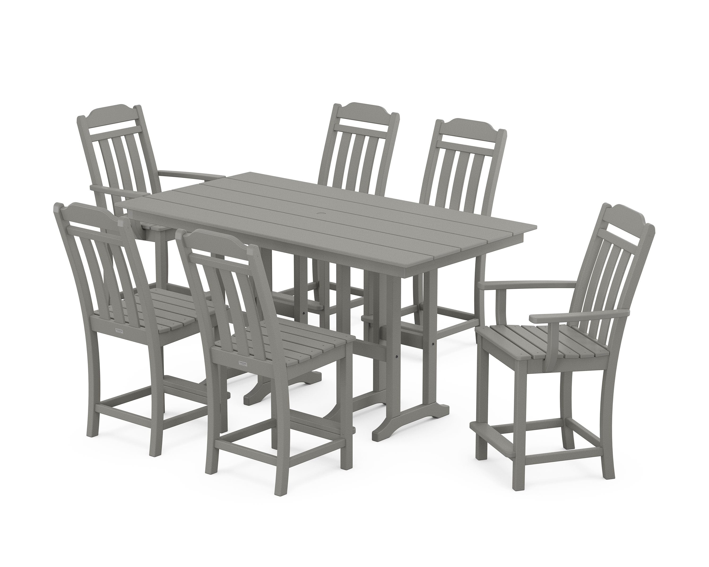 POLYWOOD Cottage 7-Piece Farmhouse Counter Set