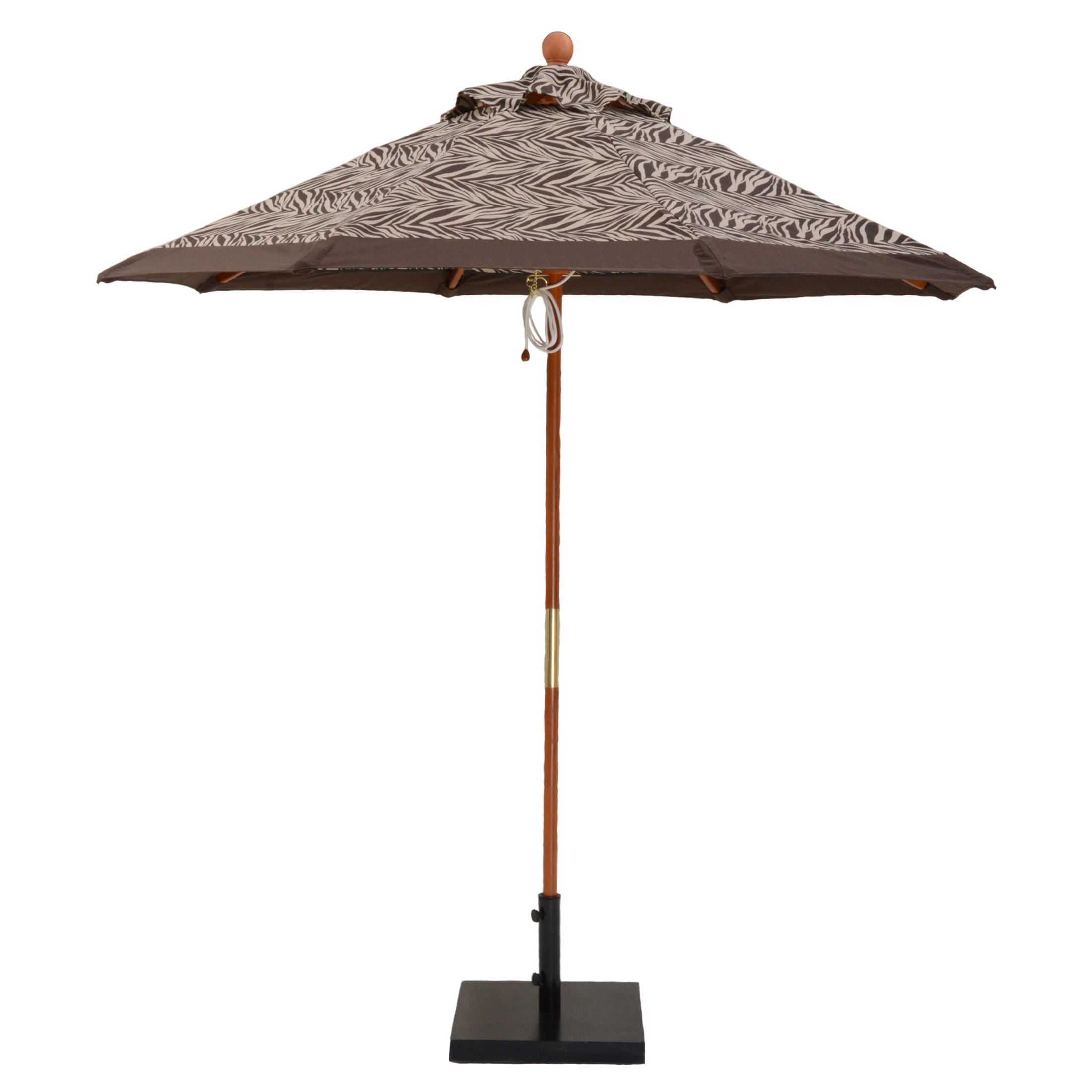 7 1/2 ft patio umbrellas MyUmbrellaShop 7.5 Ft. Wood Market Umbrella with Natural White Cover