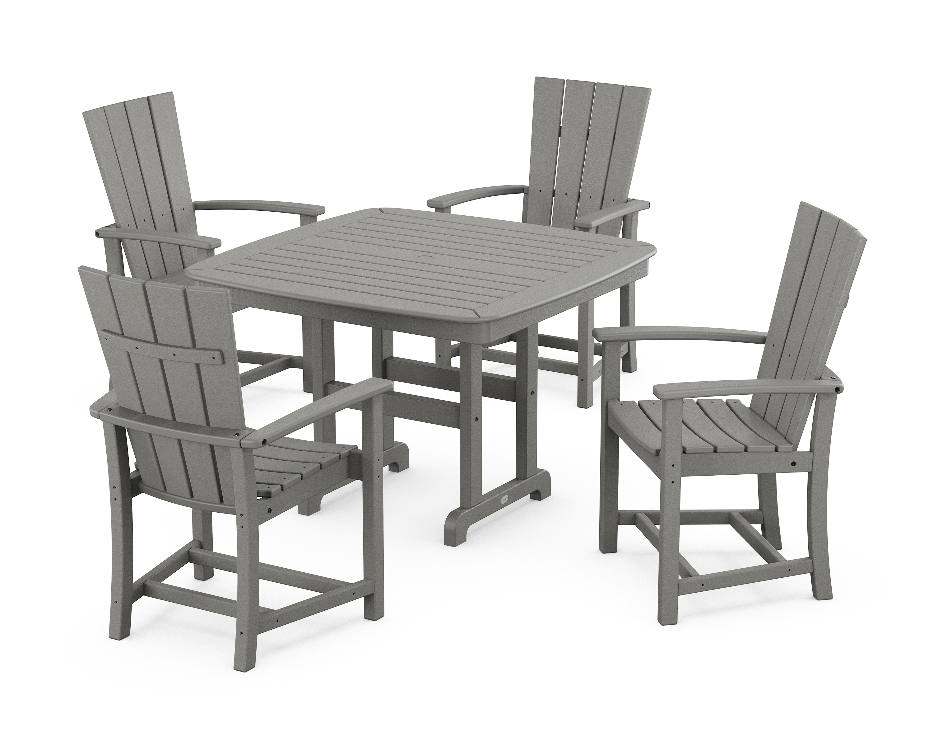 POLYWOOD Quattro 5-Piece Dining Set with Trestle Legs