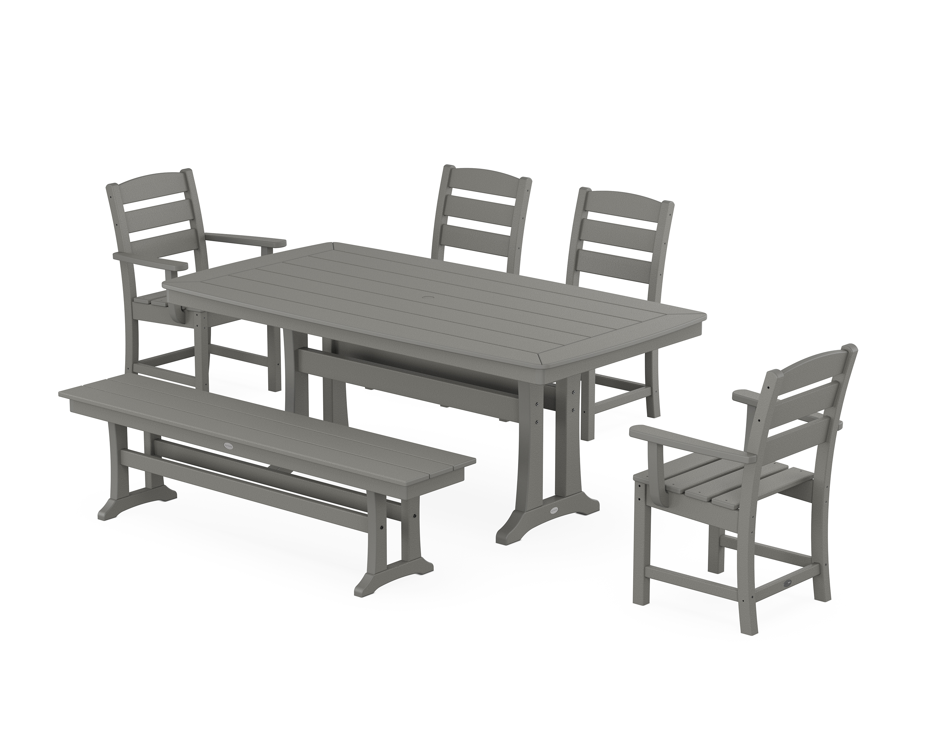 POLYWOOD Lakeside 6-Piece Dining Set with Trestle Legs