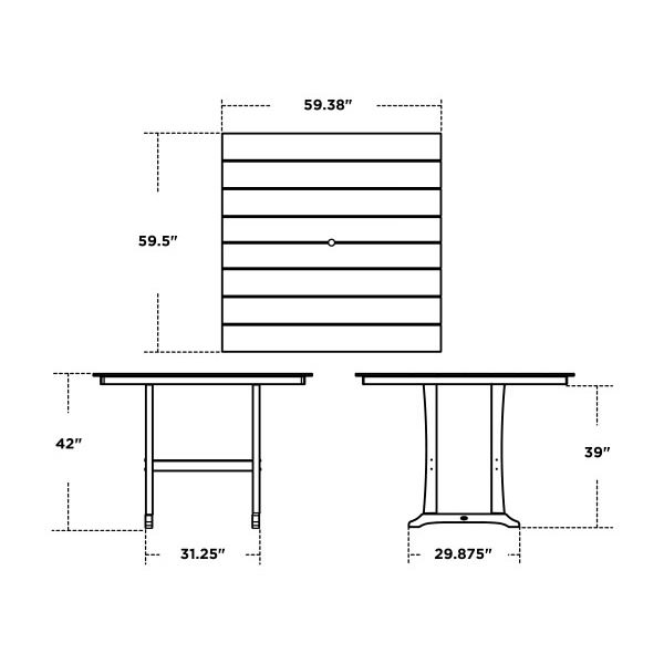 POLYWOOD Lakeside 9-Pc Bar Side Chair Set