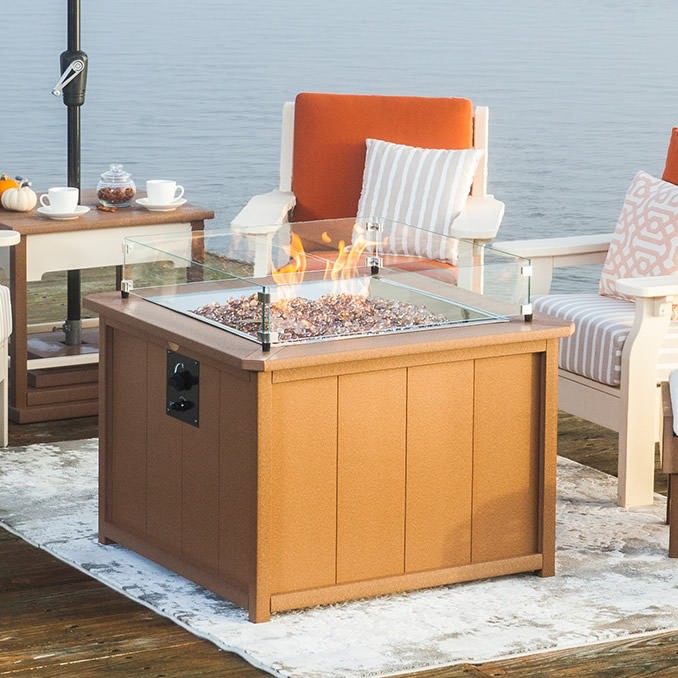 Finch Amish Poly 6 pc Van Buren Fire Pit Set