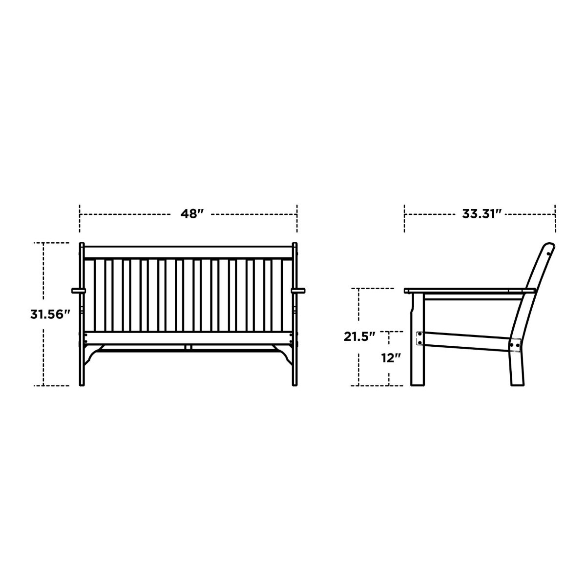 POLYWOOD® Vineyard 4-Piece Deep Seating Set