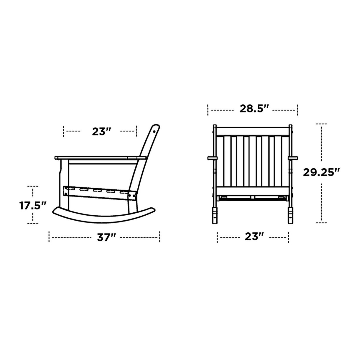 POLYWOOD® Vineyard Deep Seating Rocking Chair
