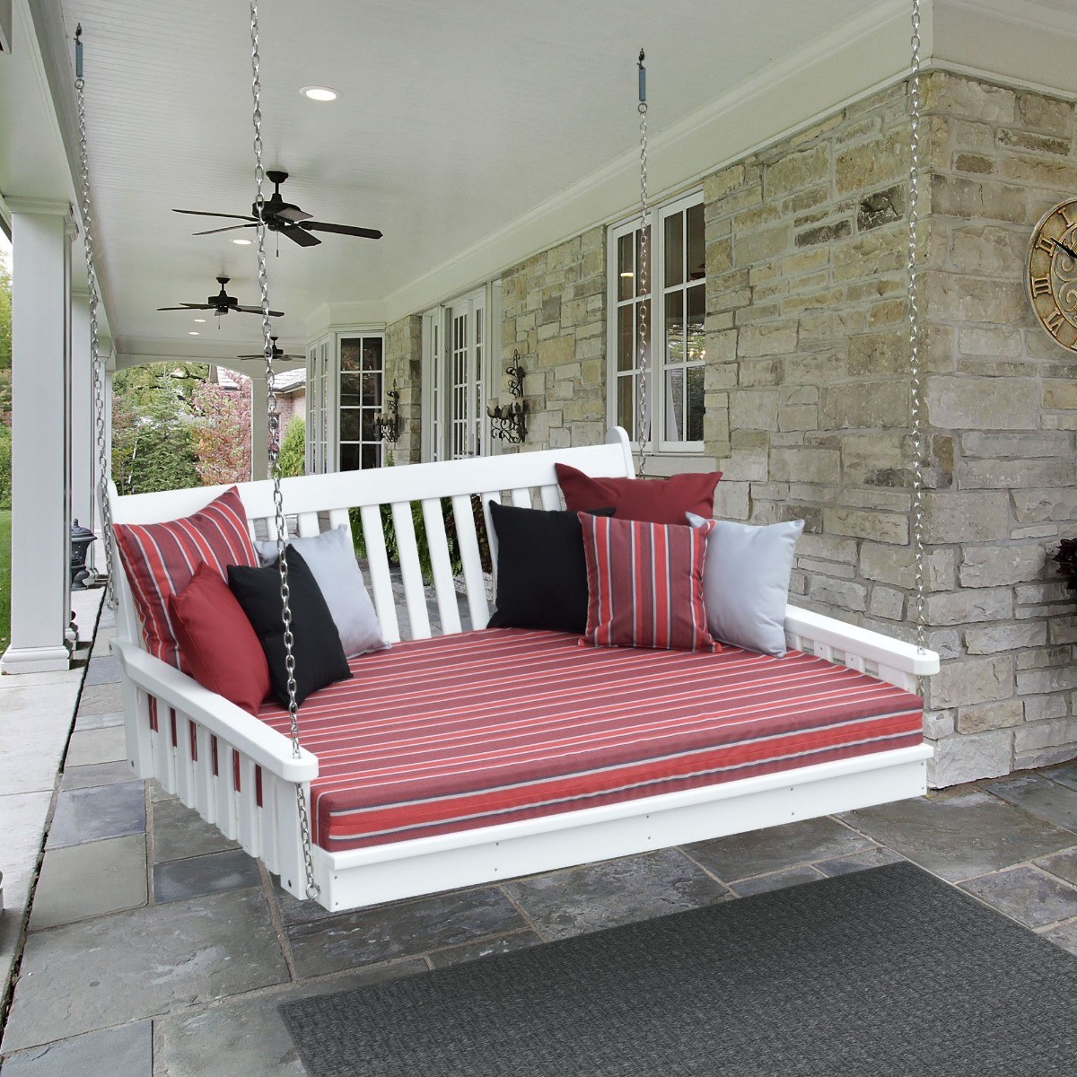 A&L Furniture Poly 4 ft Traditional English Swing Bed