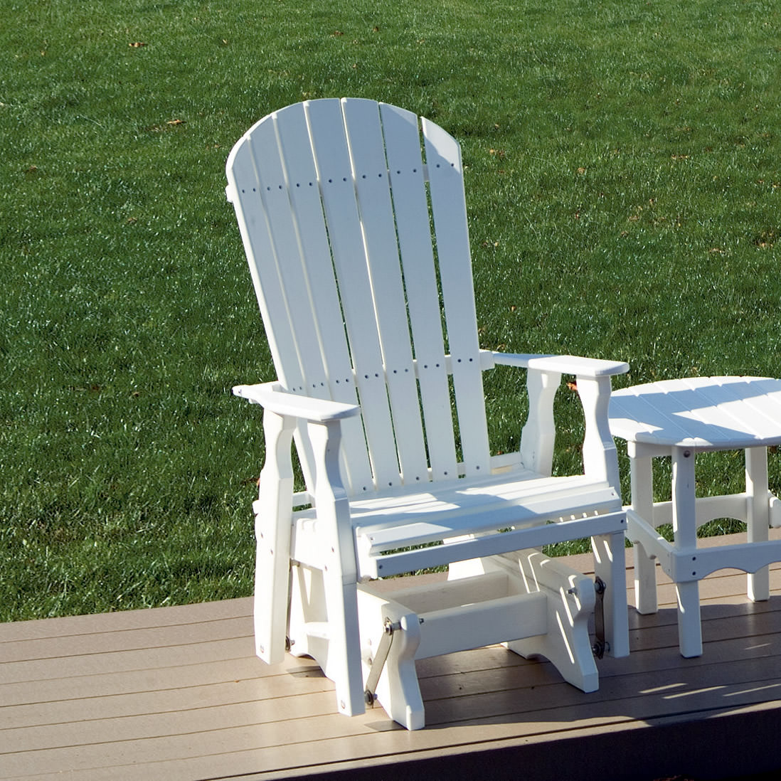 Amish Poly Fan-Back Single Glider