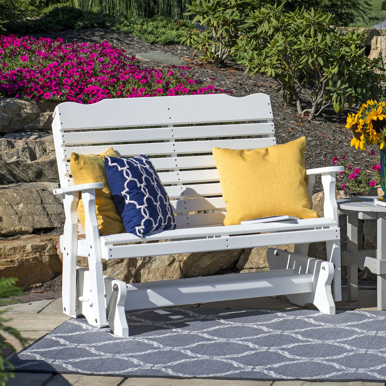 Amish Poly 4 ft Curve-Back Glider