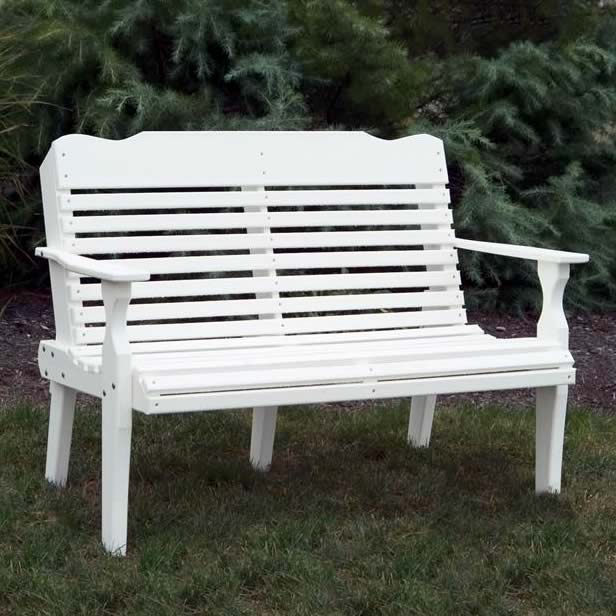 Amish Poly 4 ft Curve-Back Garden Bench