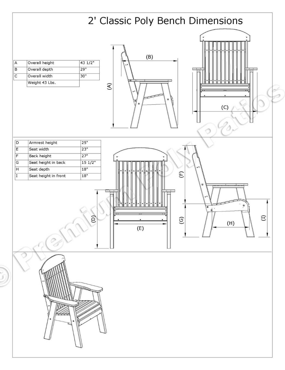 Luxcraft Classic Bench Seating Set