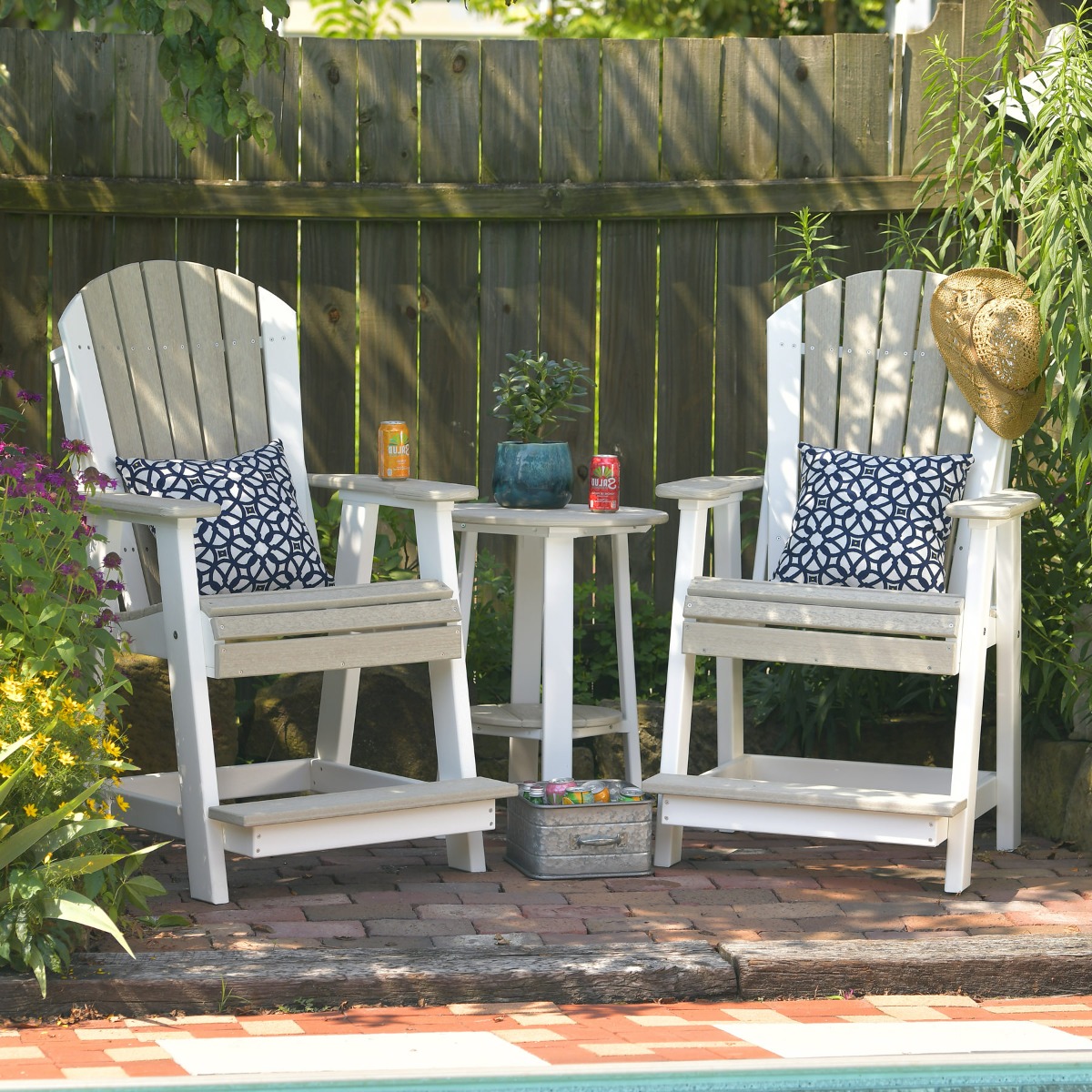 Luxcraft Balcony Chair shown in Weatherwood on white