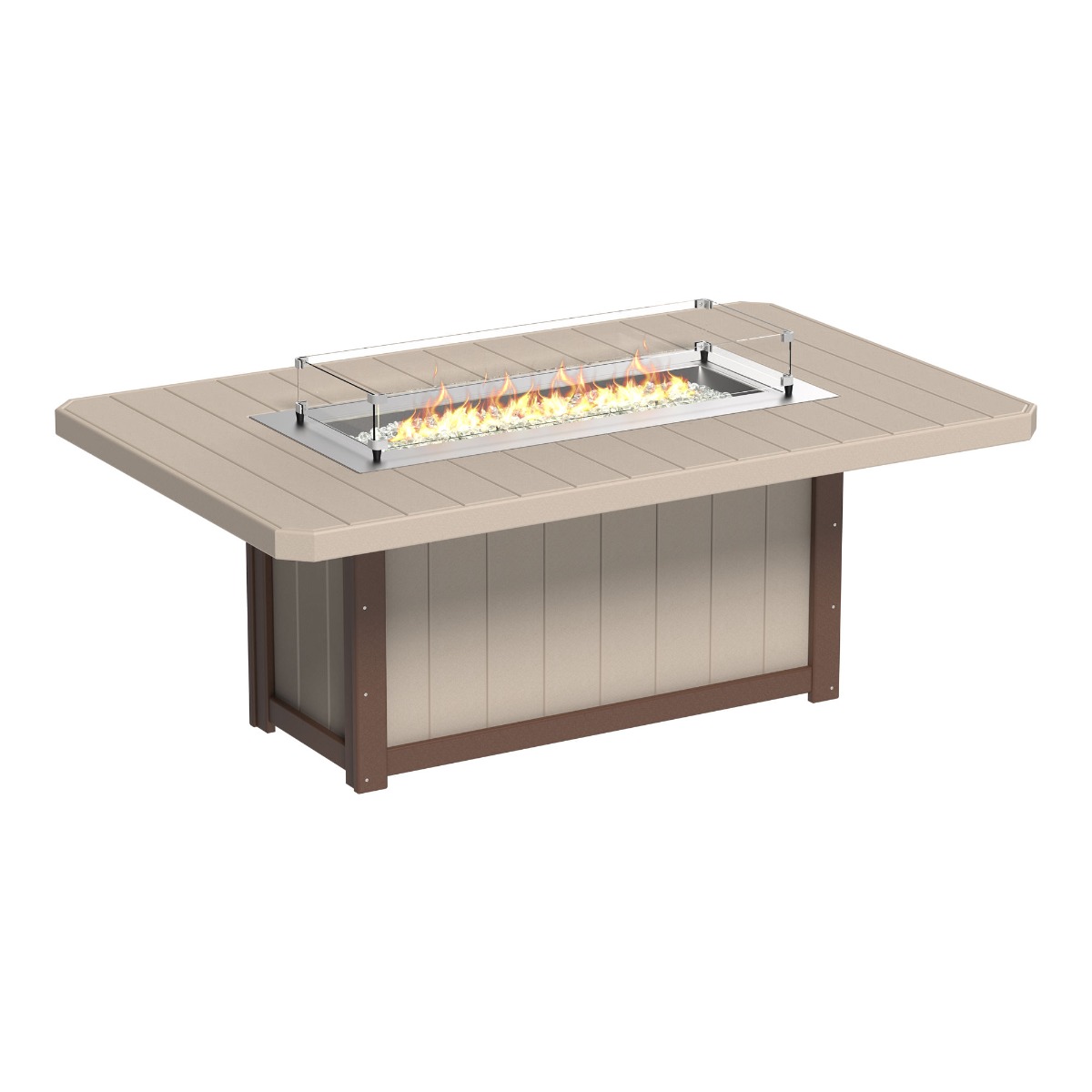 Luxcraft Lumin Fire Table 7pc Dining Set