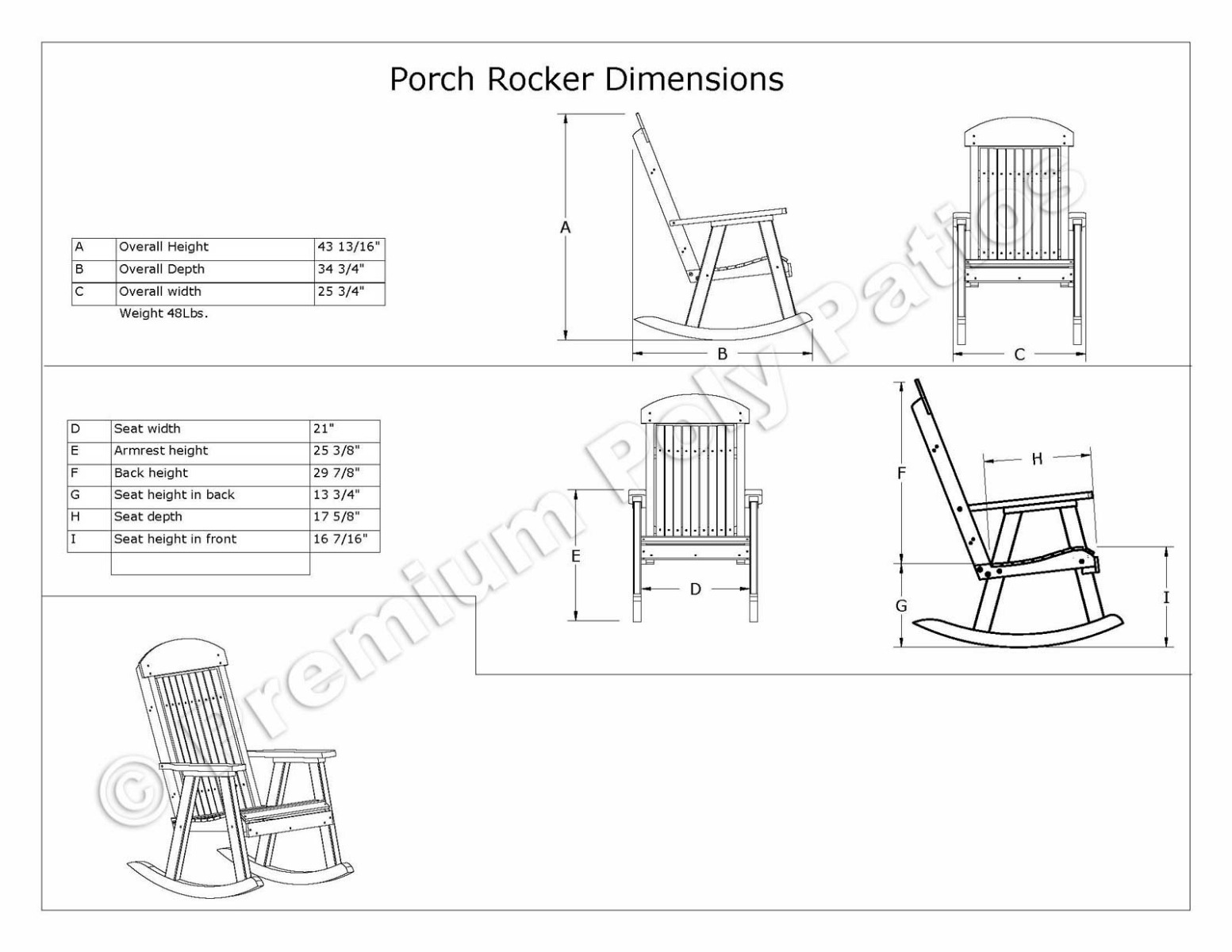 Luxcraft Classic 3 pc Porch Set