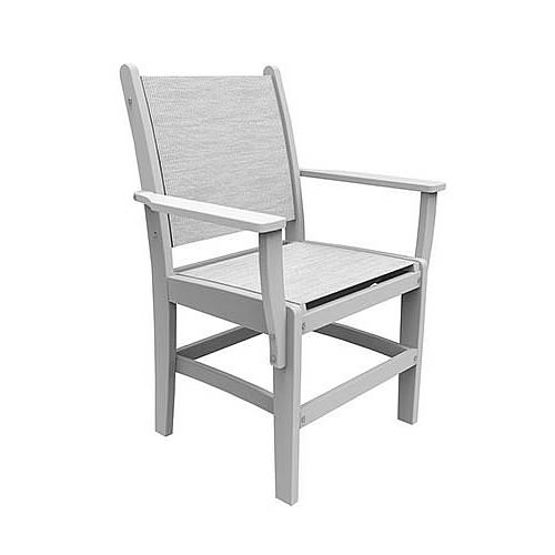Malibu Outdoor Maywood Sling Dining Arm Chair - (Sold in Pairs)