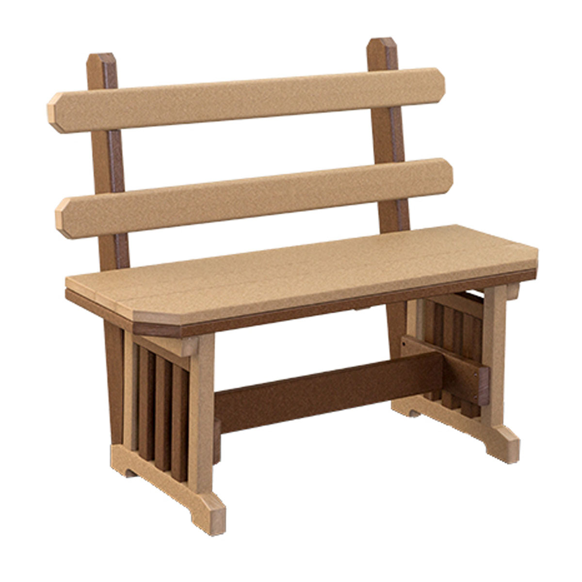 Finch Amish Poly 66 in Mission Bench w/ Back