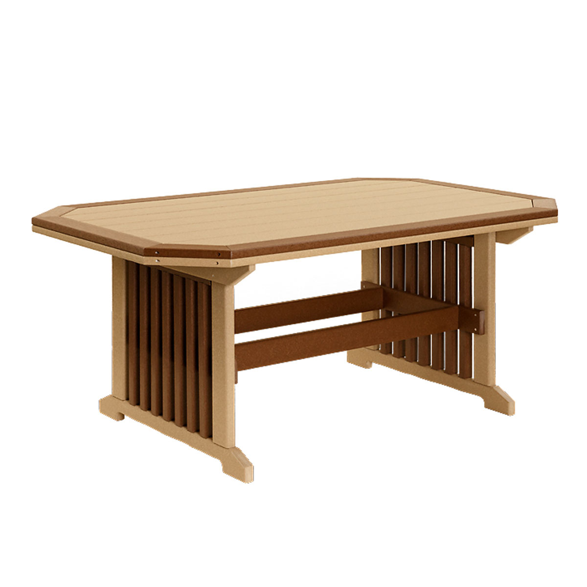 Finch Amish Poly 35 in x 72 in Mission Table w/ Border