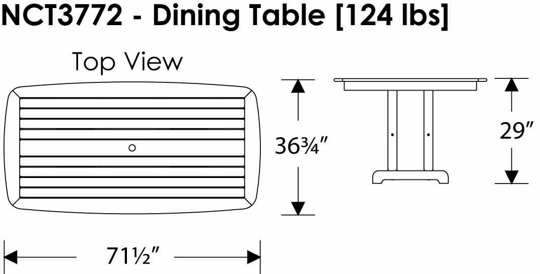 POLYWOOD Nautical Casual Dining Set