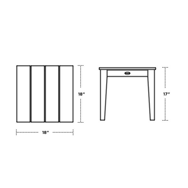 POLYWOOD 3 Pc Nautical Grand Upright Adirondack Set
