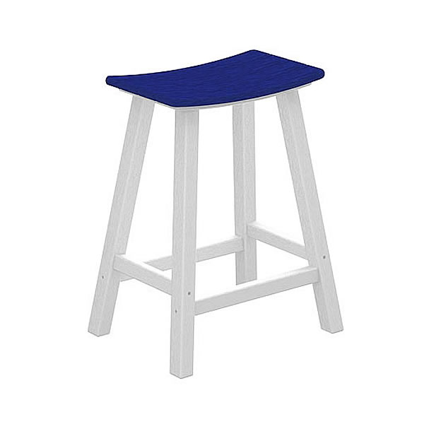 POLYWOOD Contempo 24 in Saddle Bar Stool