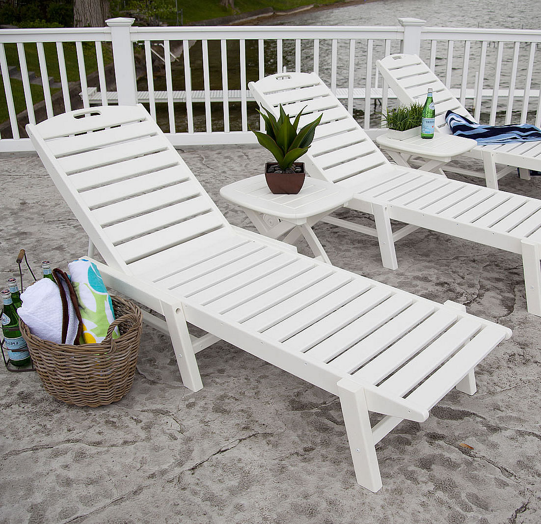 POLYWOOD Nautical 21 x 18 In Side Table