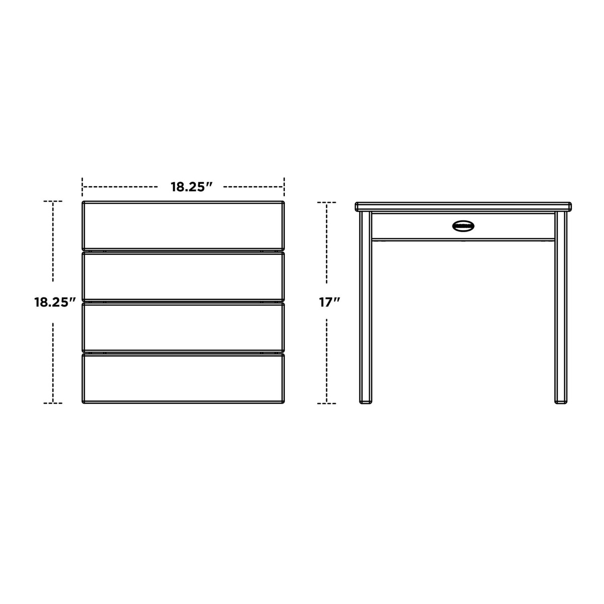 POLYWOOD Newport 18 in Side Table