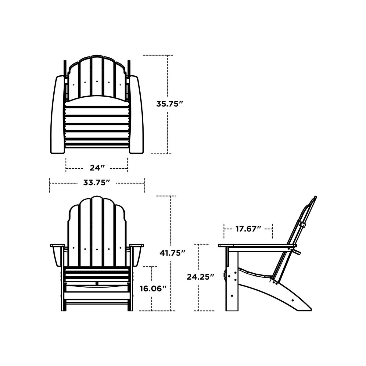 POLYWOOD Vineyard Grand Adirondack Chair