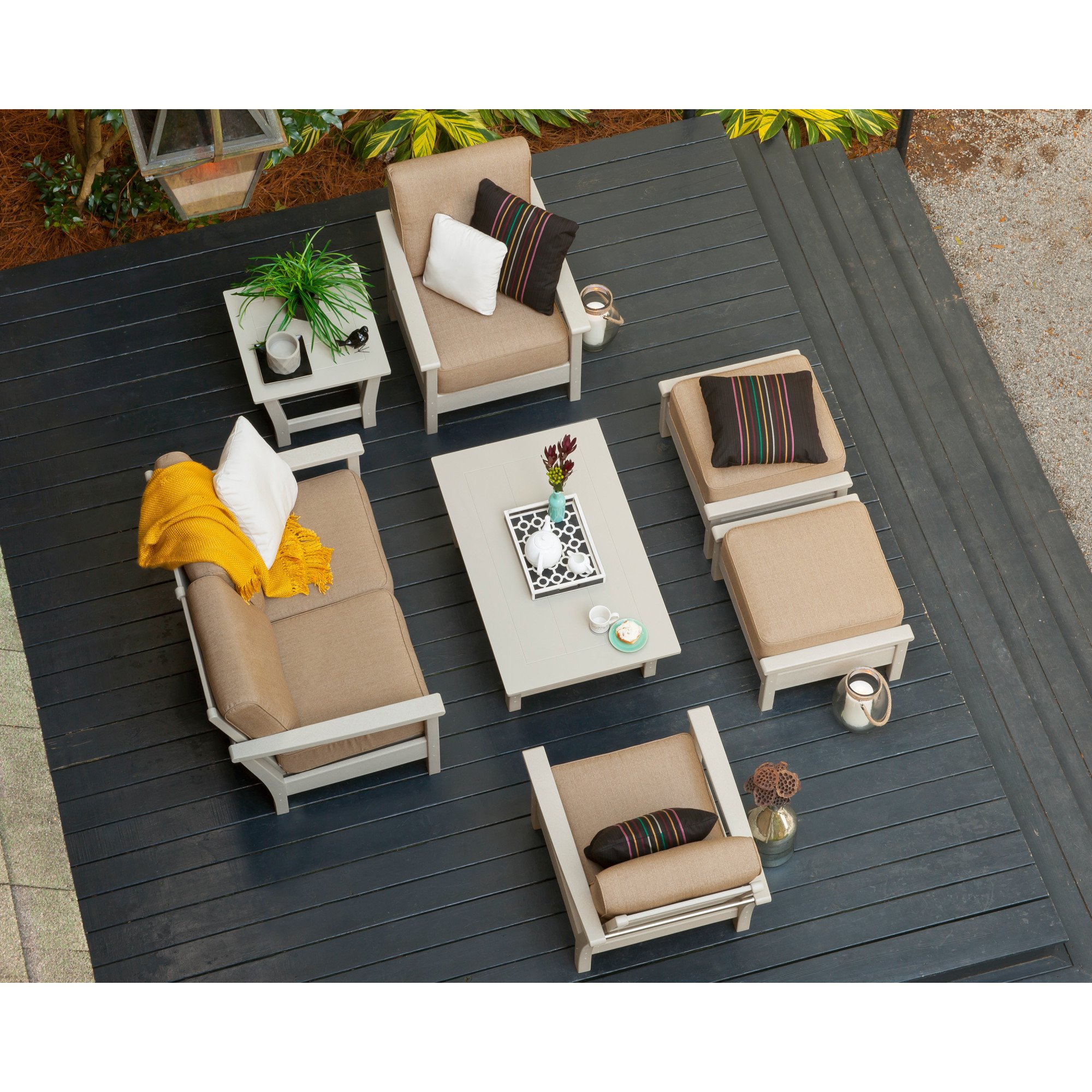 POLYWOOD® Harbour Deep Seating Settee - Lifestyle View 1