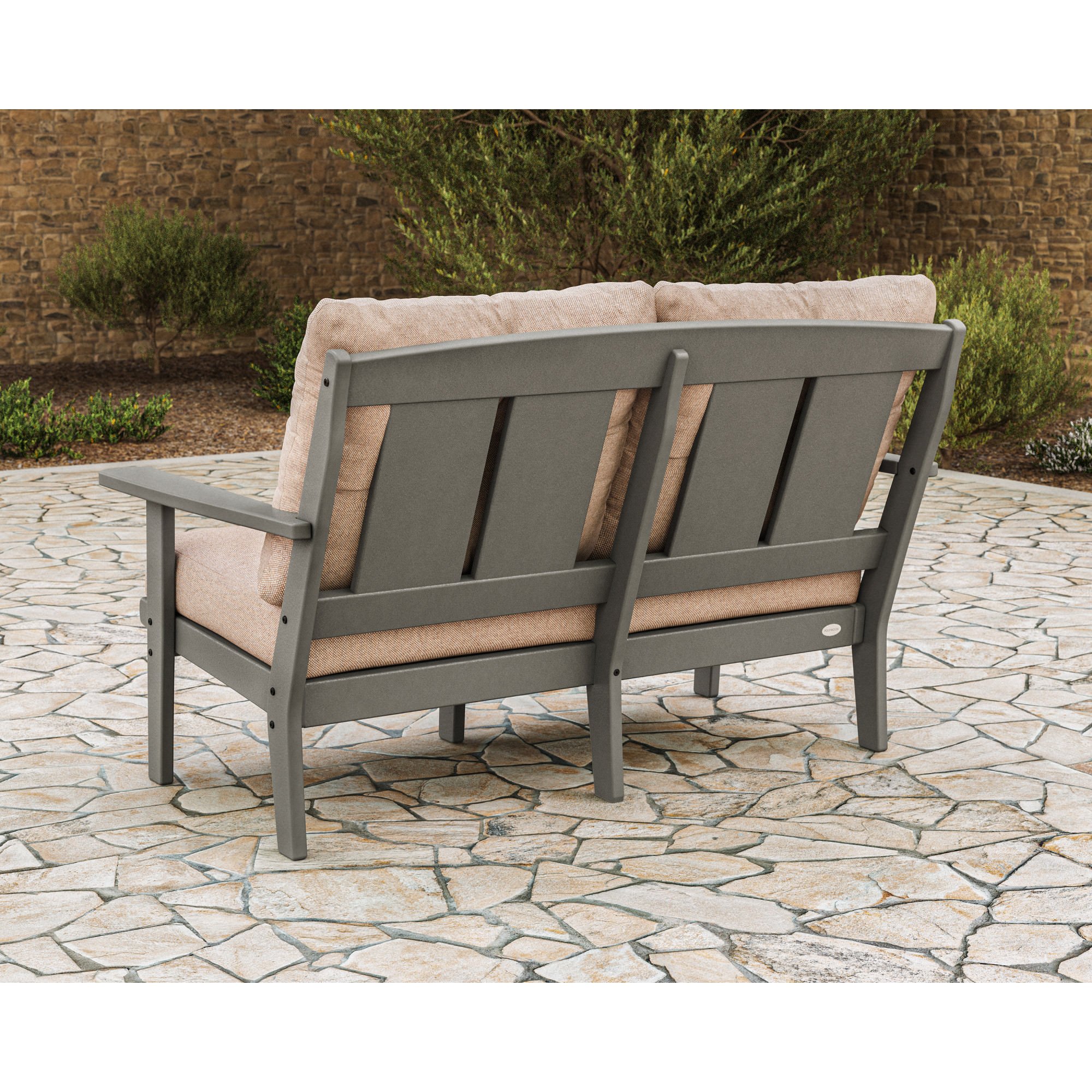 POLYWOOD® Mission Deep Seating Loveseat - Lifestyle View 1