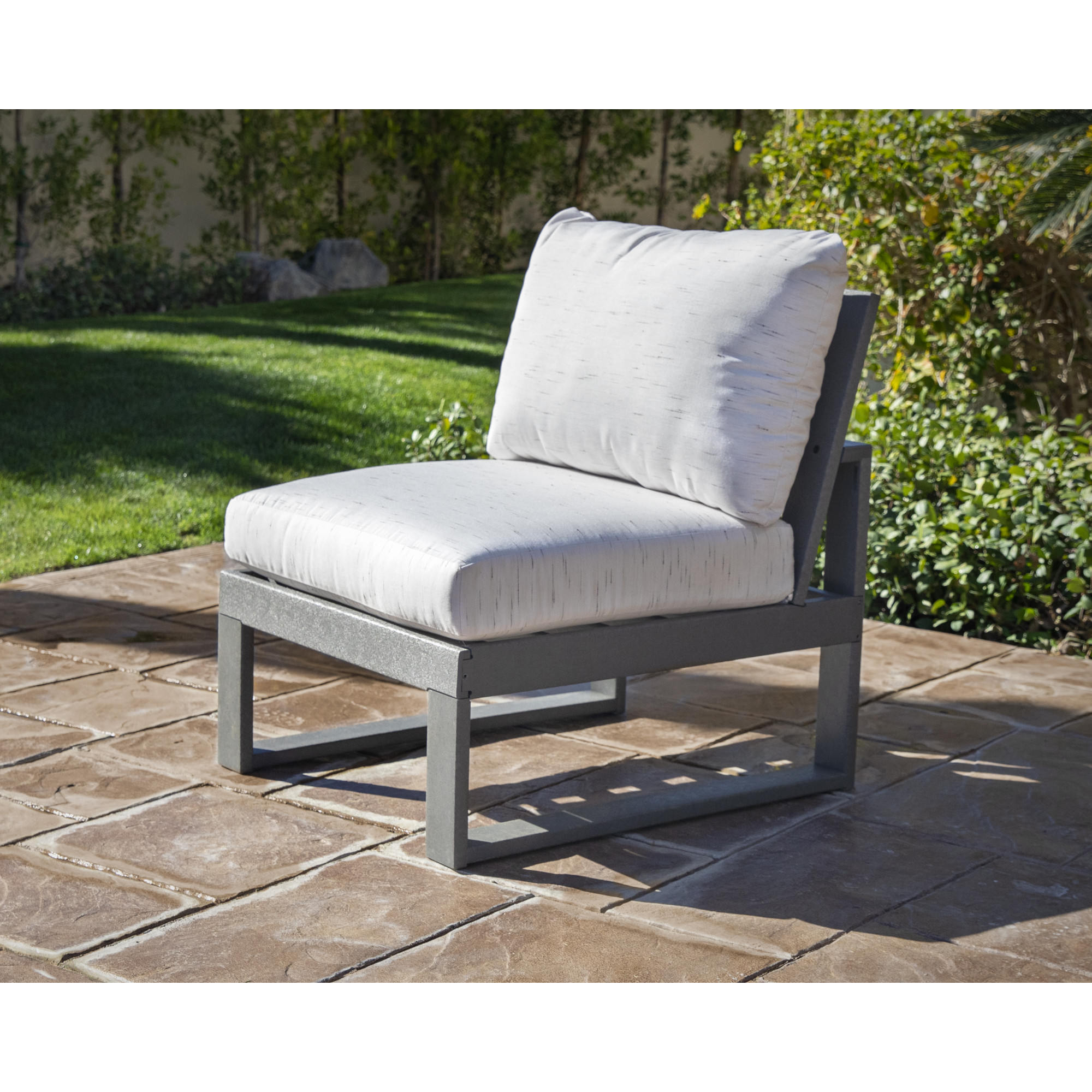 POLYWOOD® EDGE Modular Armless Chair - Lifestyle View 2