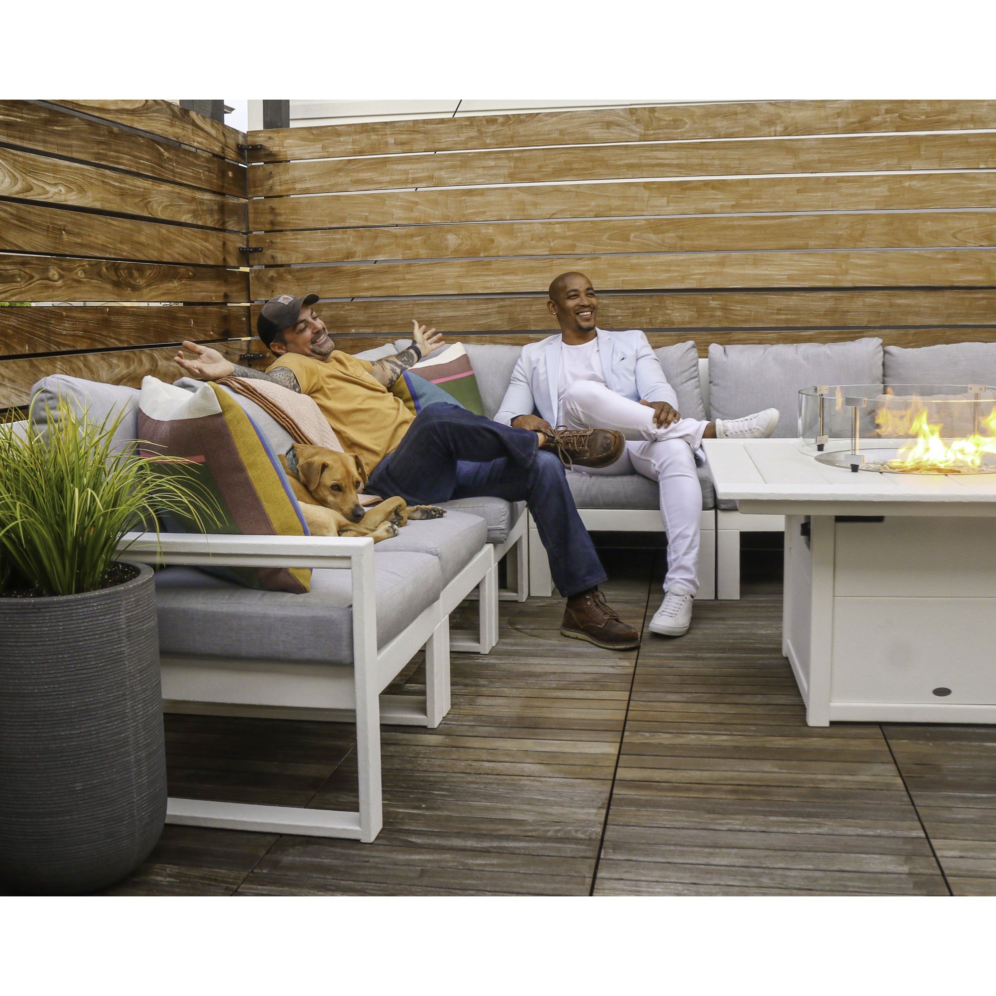 POLYWOOD® EDGE Modular Left Arm Chair - Lifestyle View 2