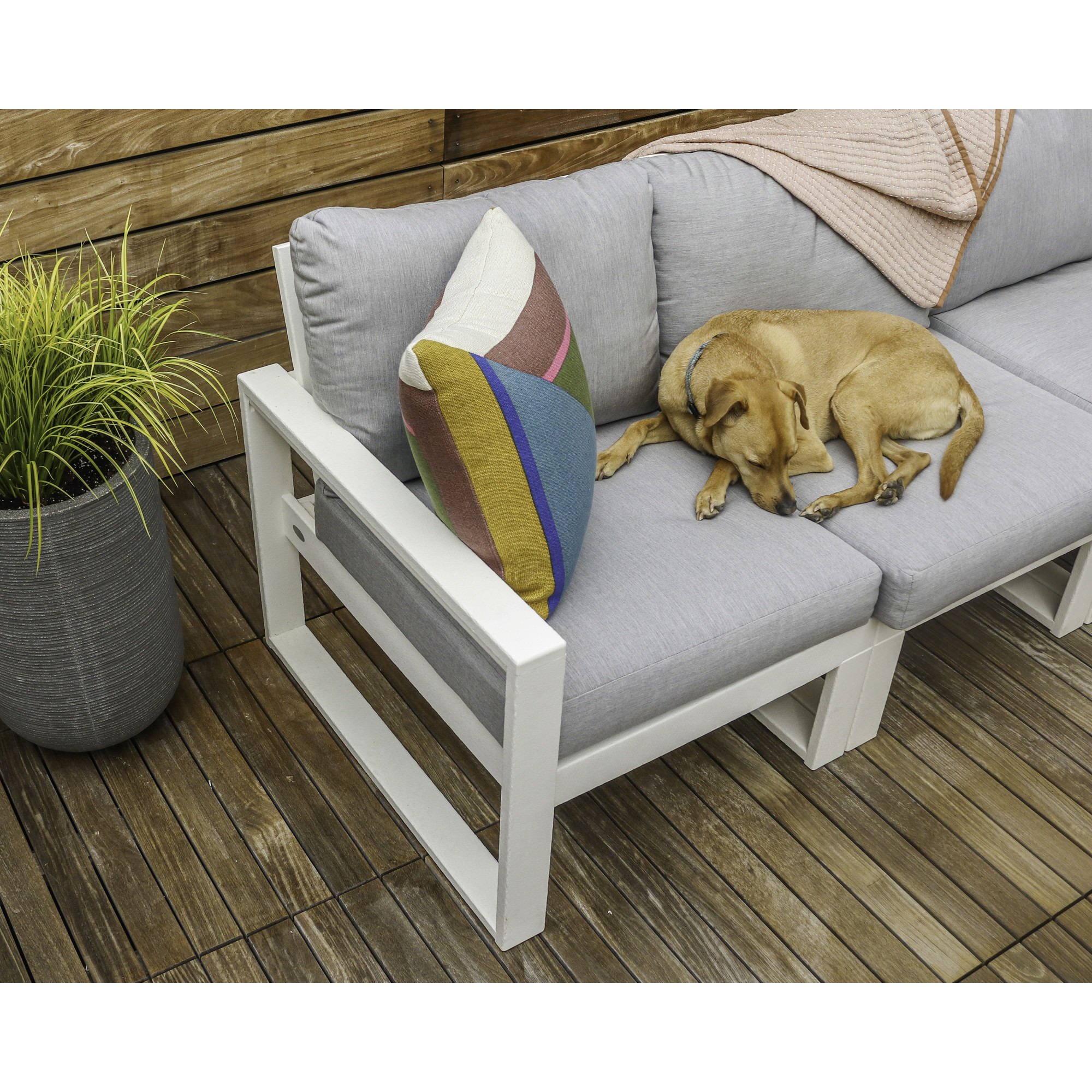 POLYWOOD® EDGE Modular Left Arm Chair - Lifestyle View 4