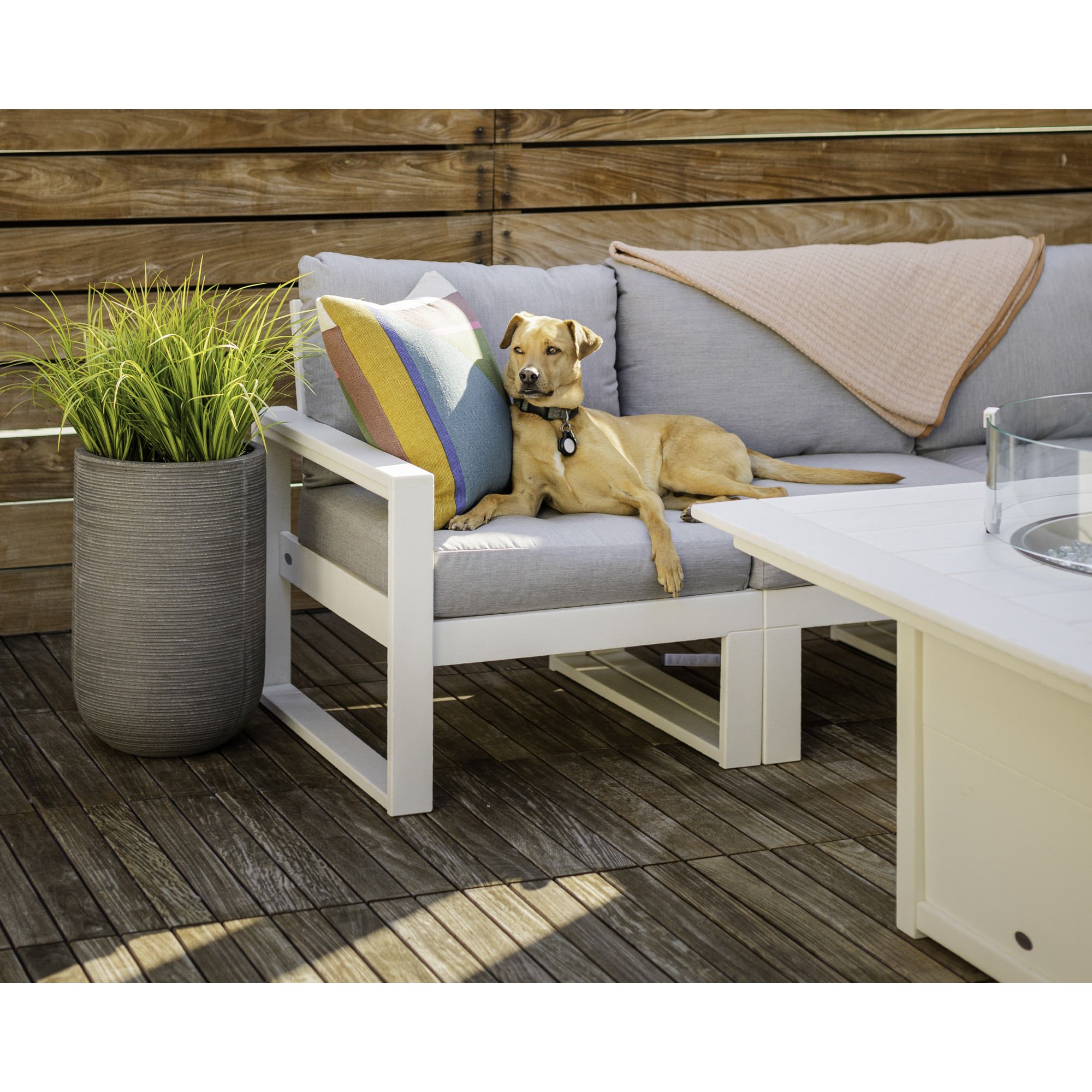 POLYWOOD® EDGE Modular Left Arm Chair - Lifestyle View 6
