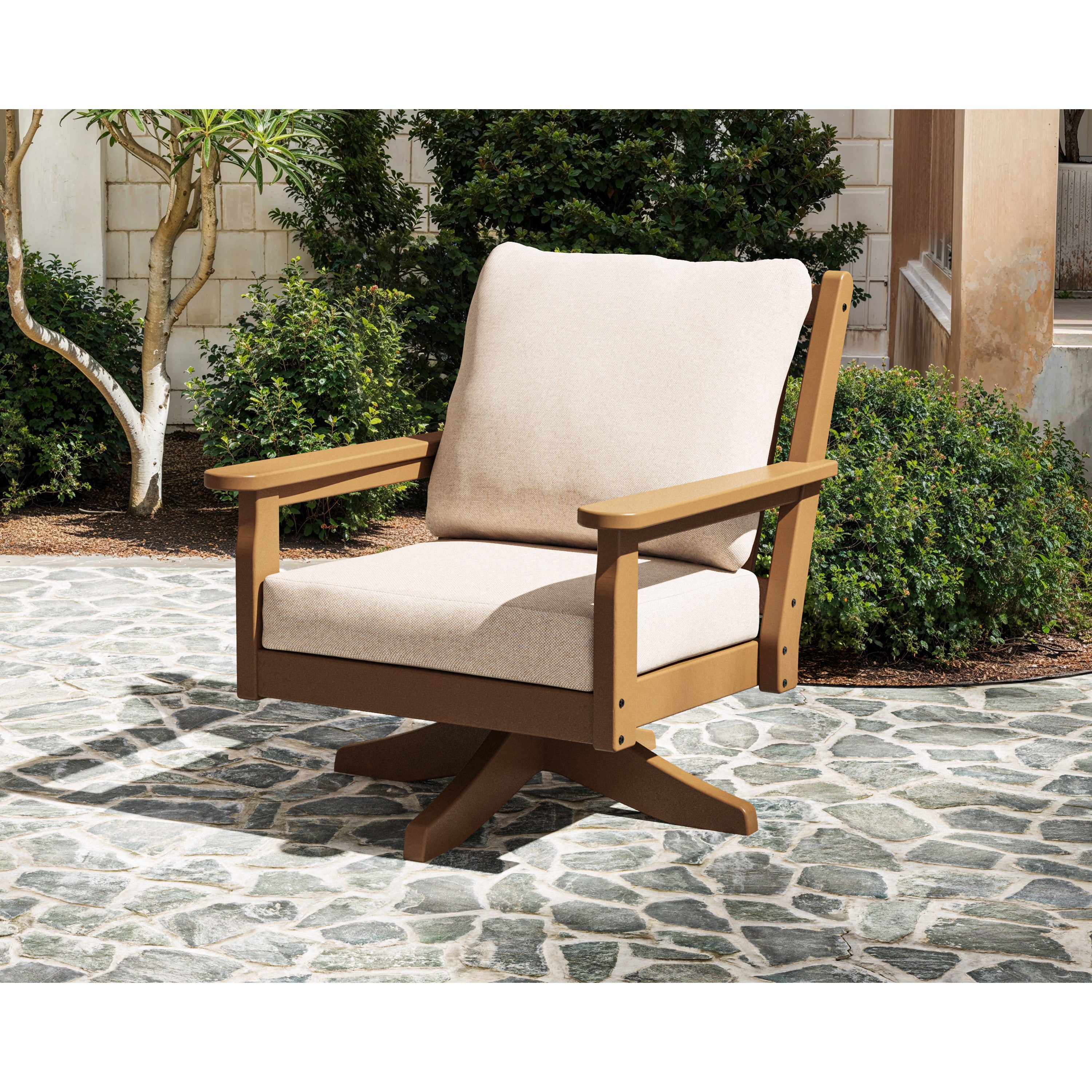 POLYWOOD® Chippendale Deep Seating Swivel Chair