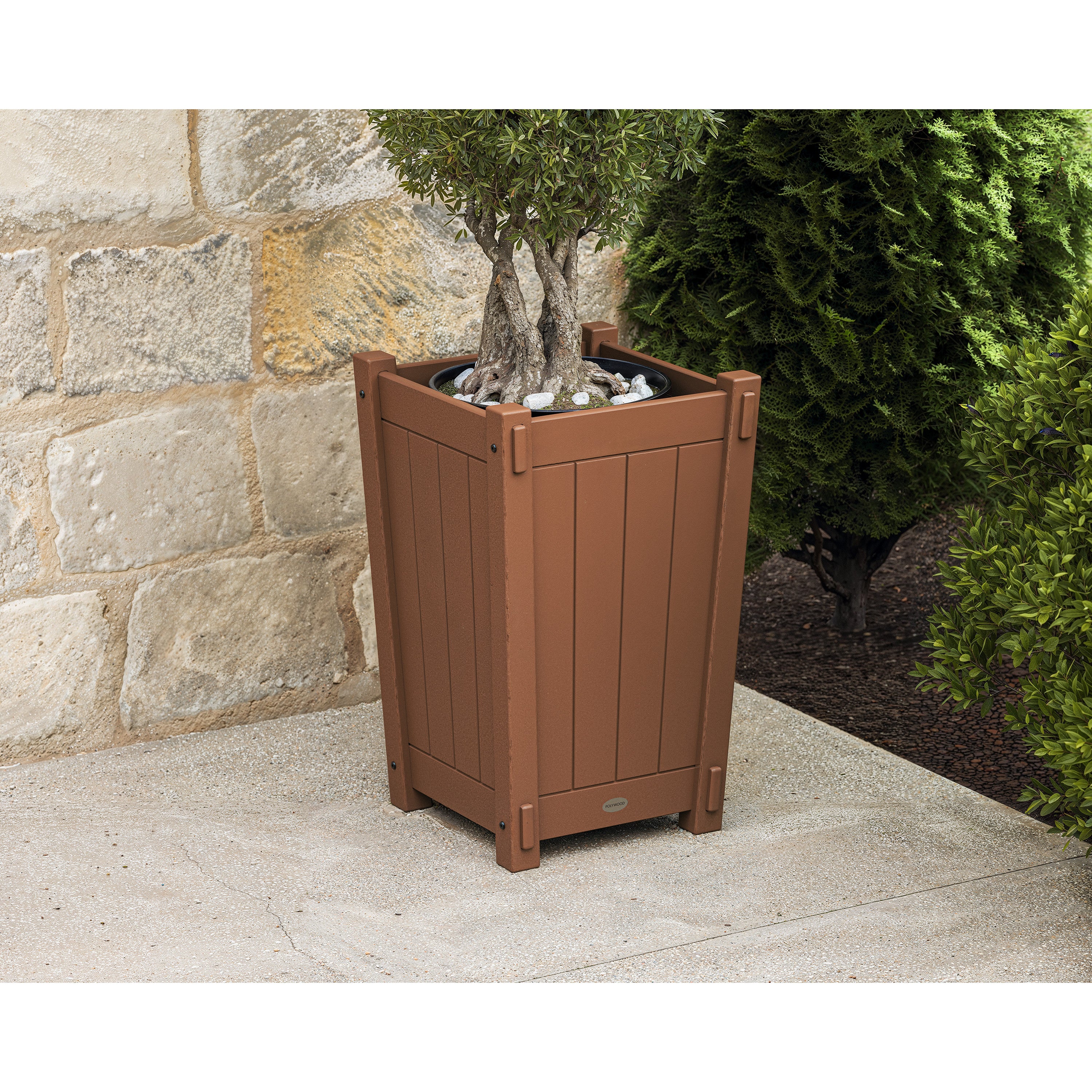 POLYWOOD® Vineyard Tapered Square Short Planter Box