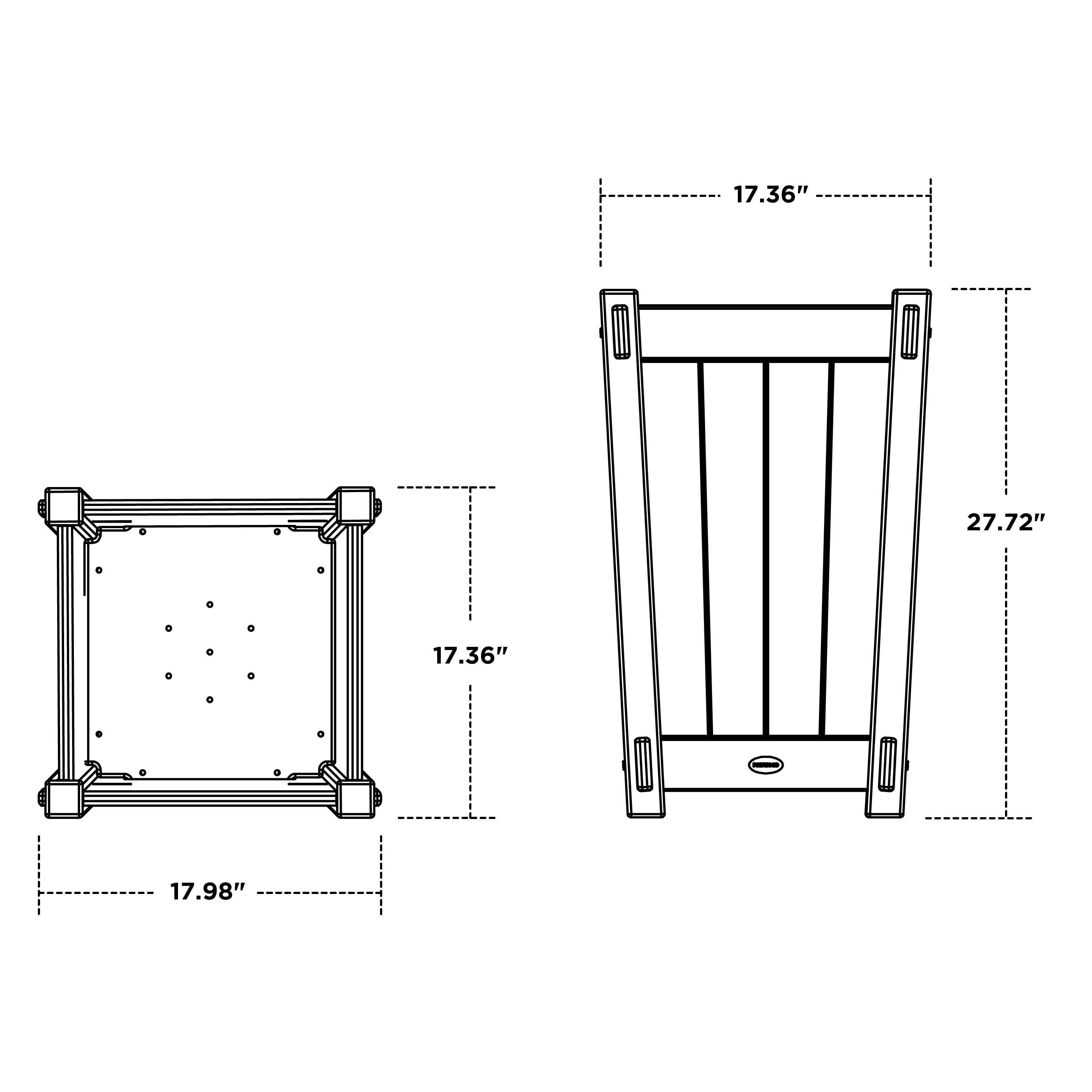 POLYWOOD® Vineyard Tapered Square Short Planter Box