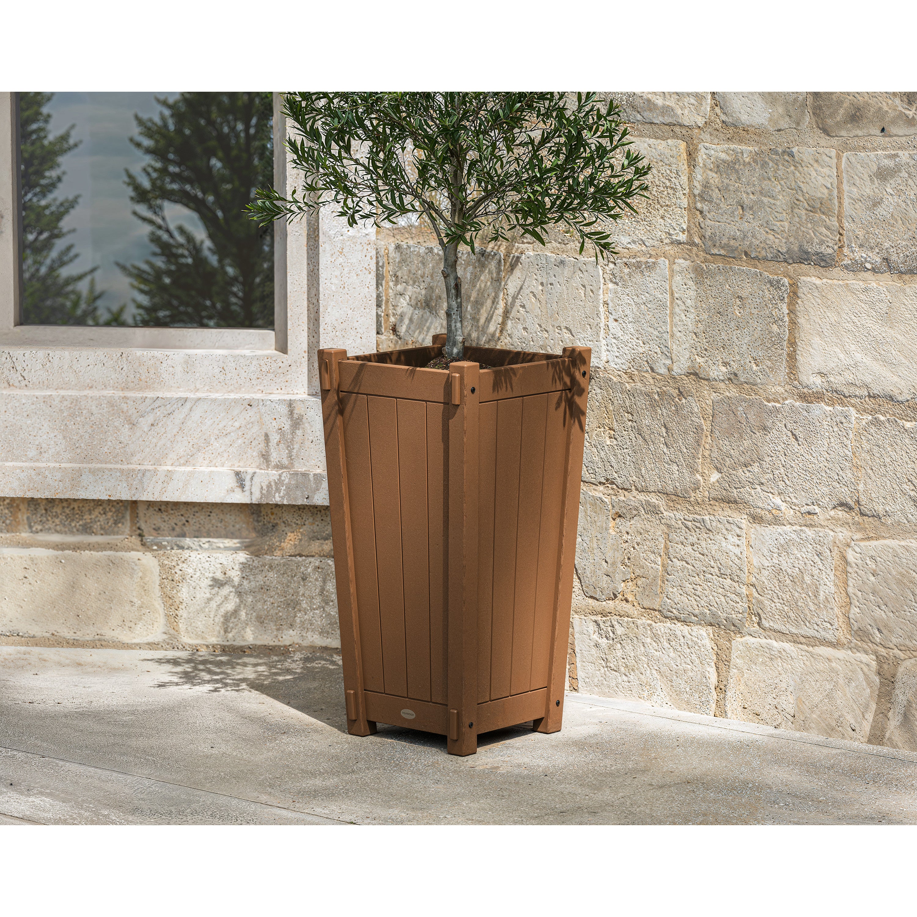 POLYWOOD® Vineyard Tapered Square Planter Box
