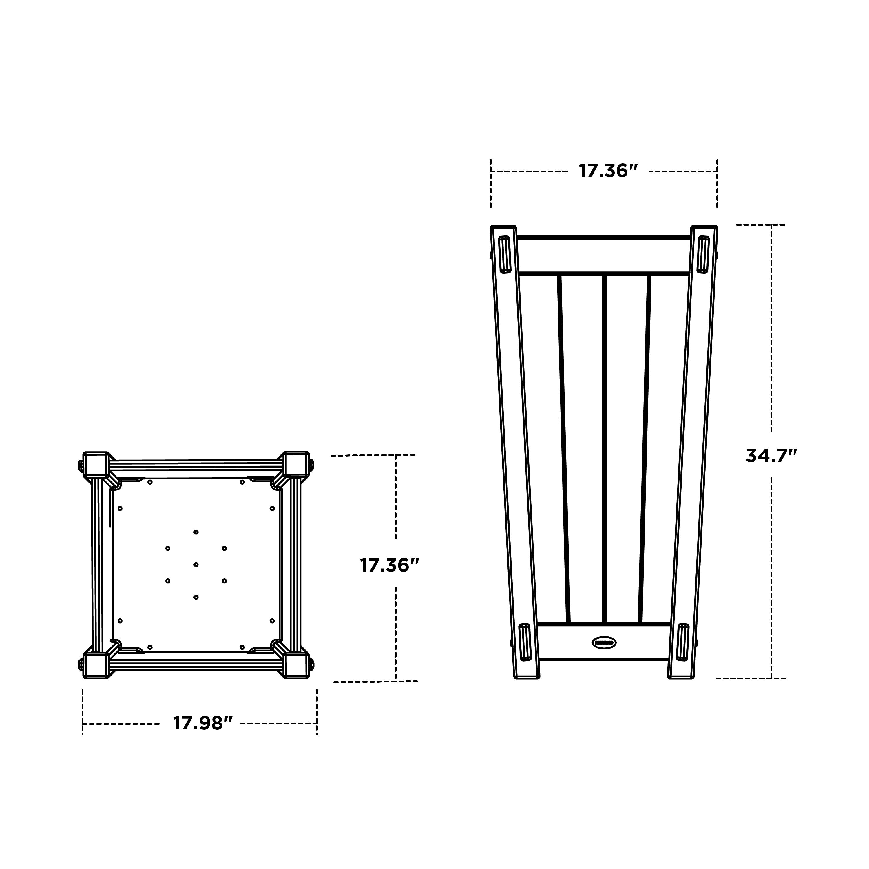 POLYWOOD® Vineyard Tapered Square Planter Box
