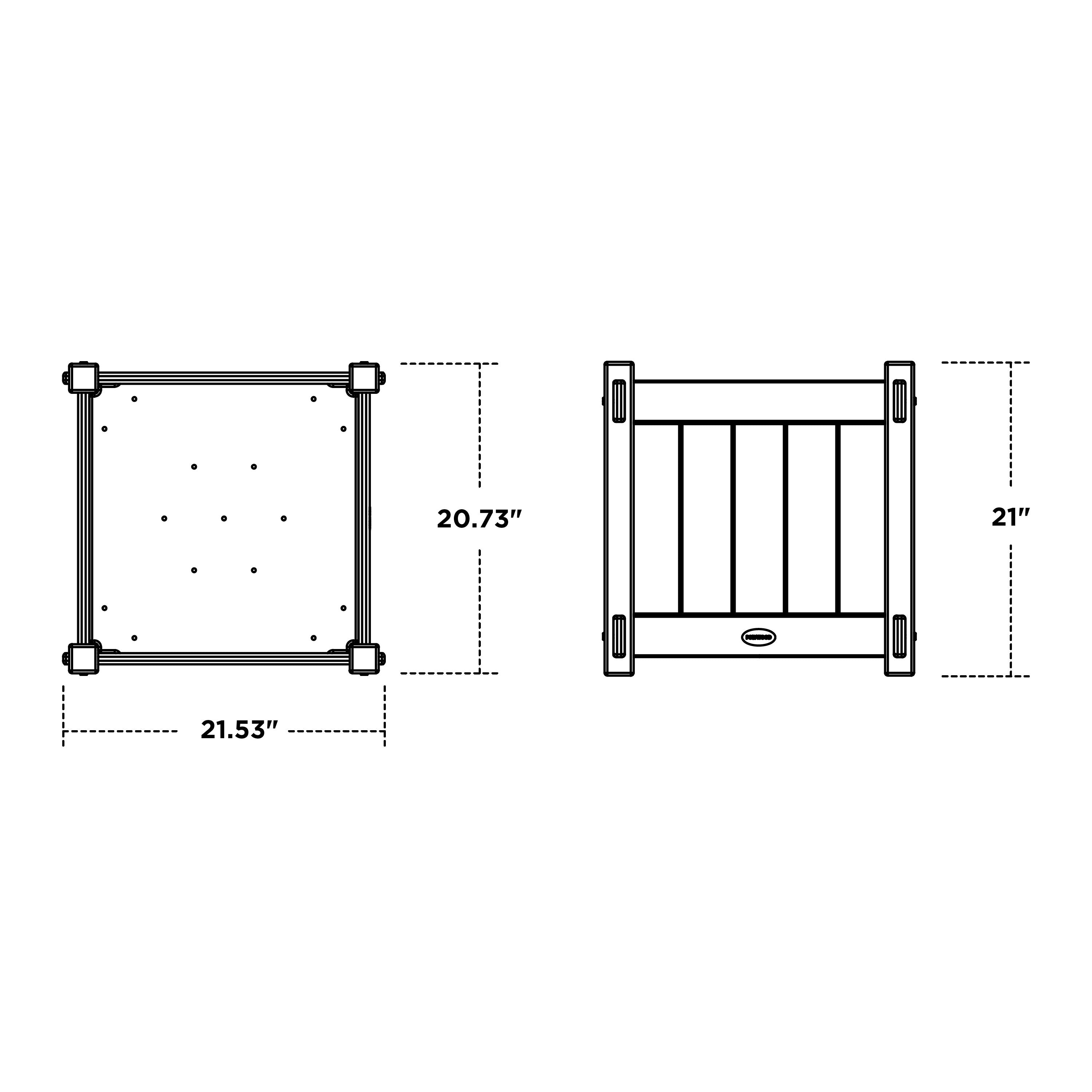 POLYWOOD® Vineyard Large Square Planter Box