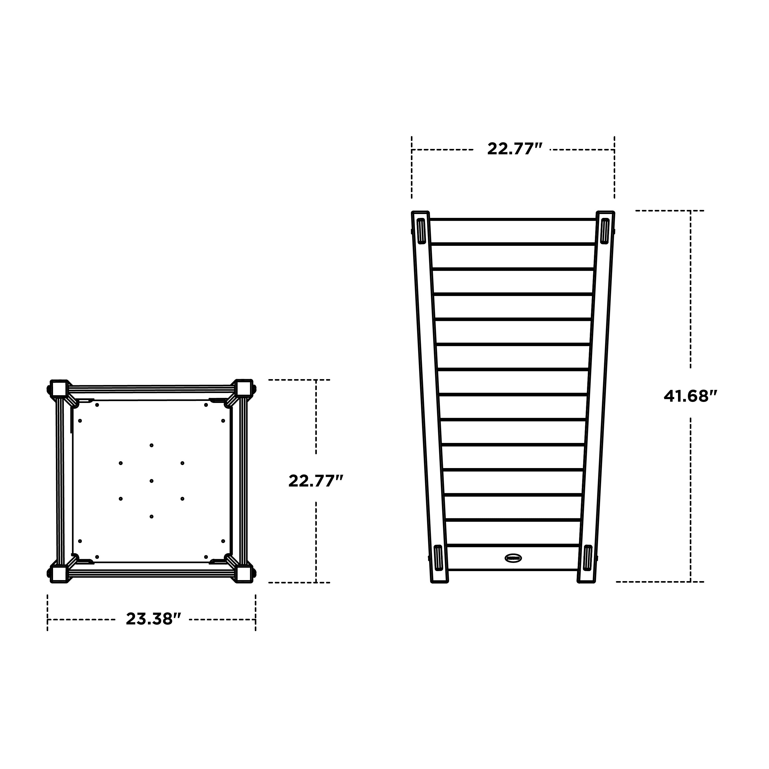 POLYWOOD® Nautical Large Tapered Square Tall Planter Box