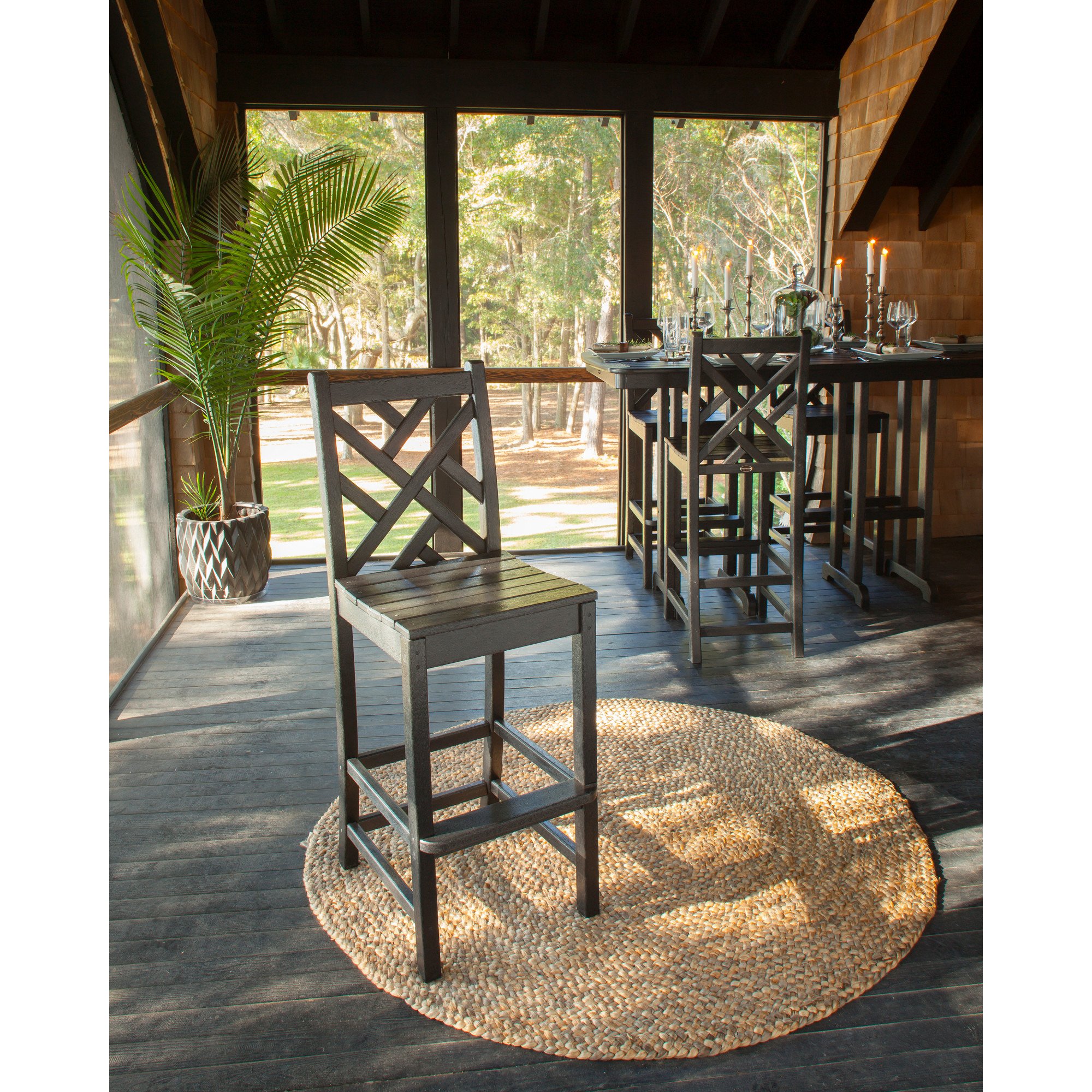 POLYWOOD® Chippendale Bar Side Chair - Lifestyle View 1