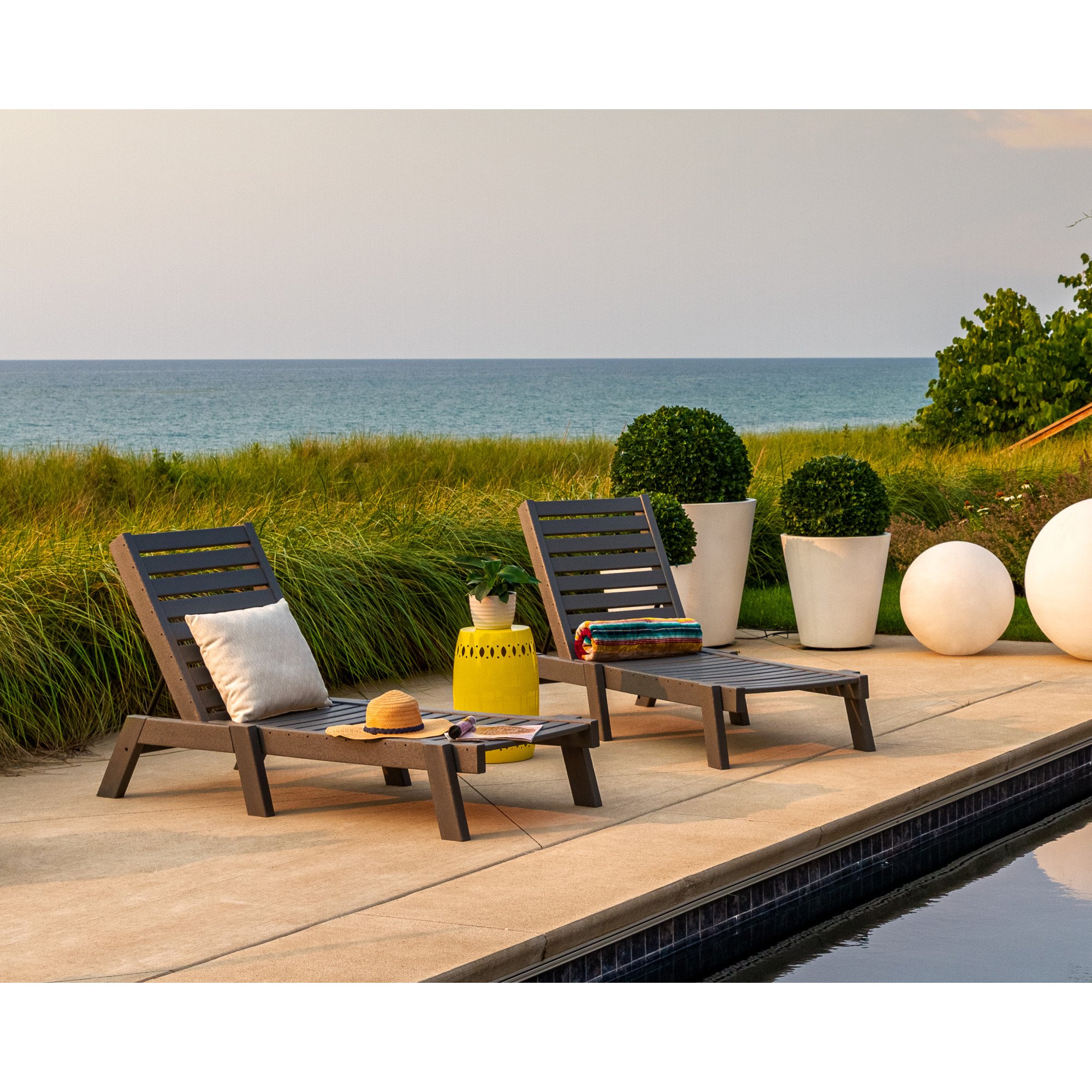 POLYWOOD® Captain Chaise without Arms - Lifestyle View 1