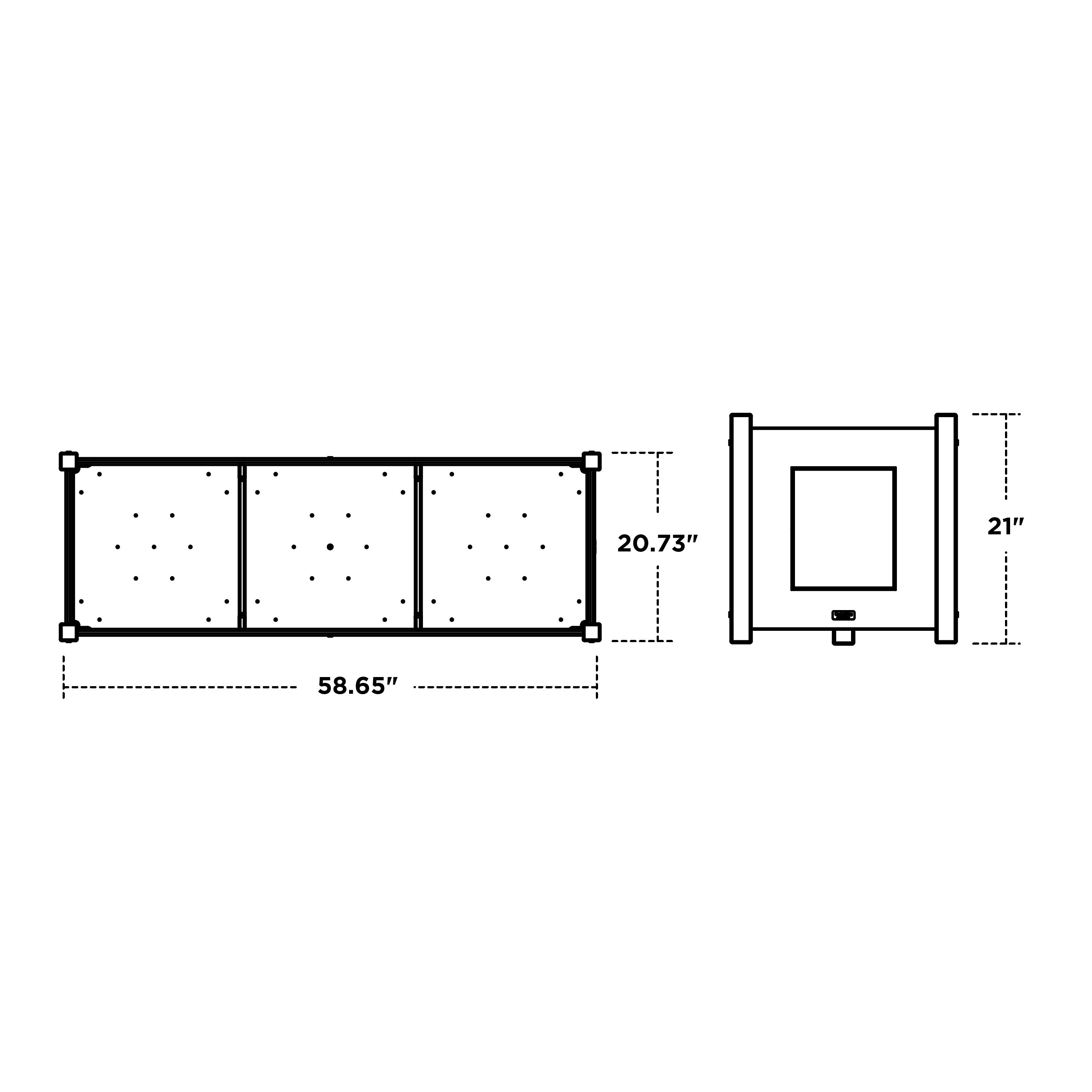 Country Living Large Rectangle Triple Planter Box