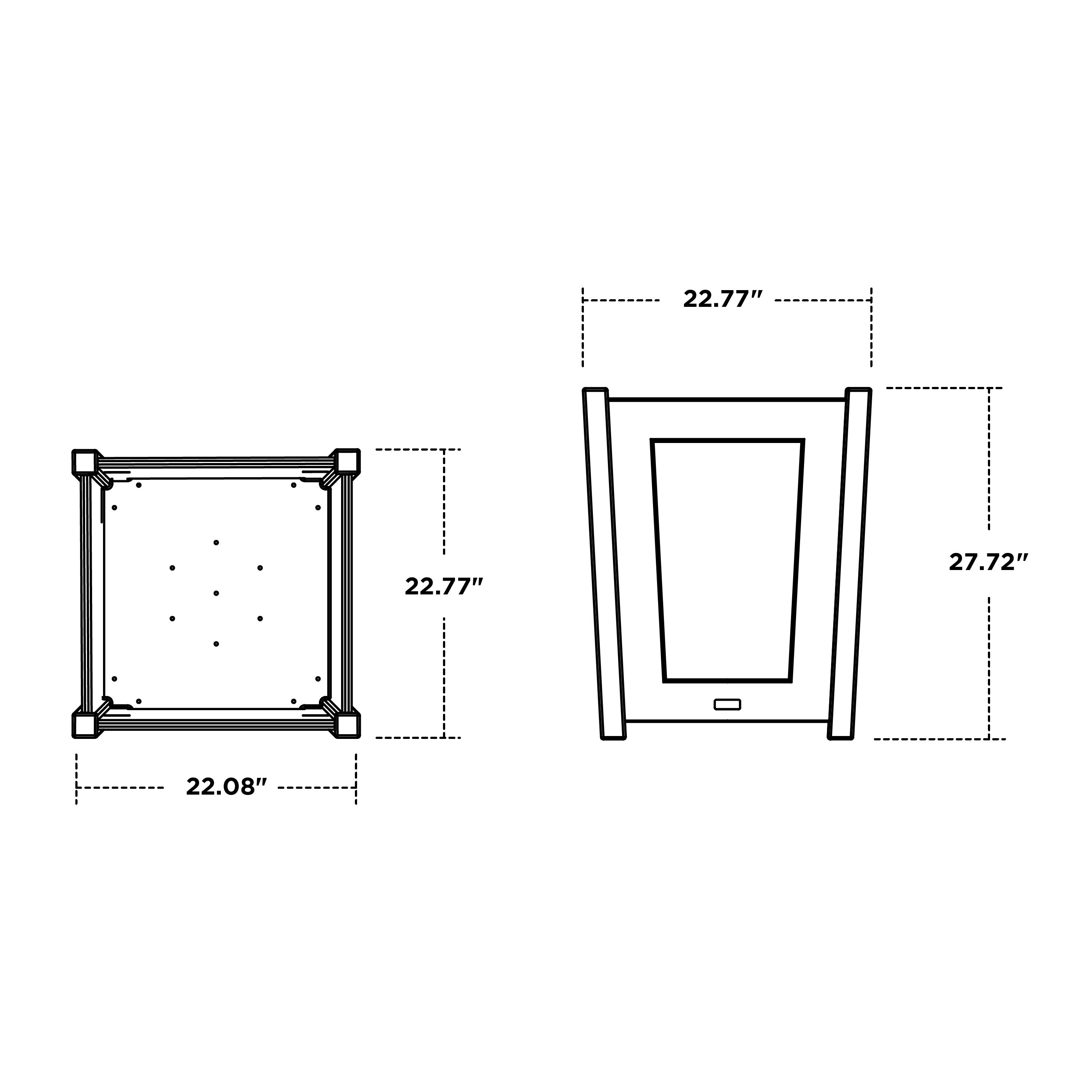 Country Living Large Tapered Square Short Planter Box