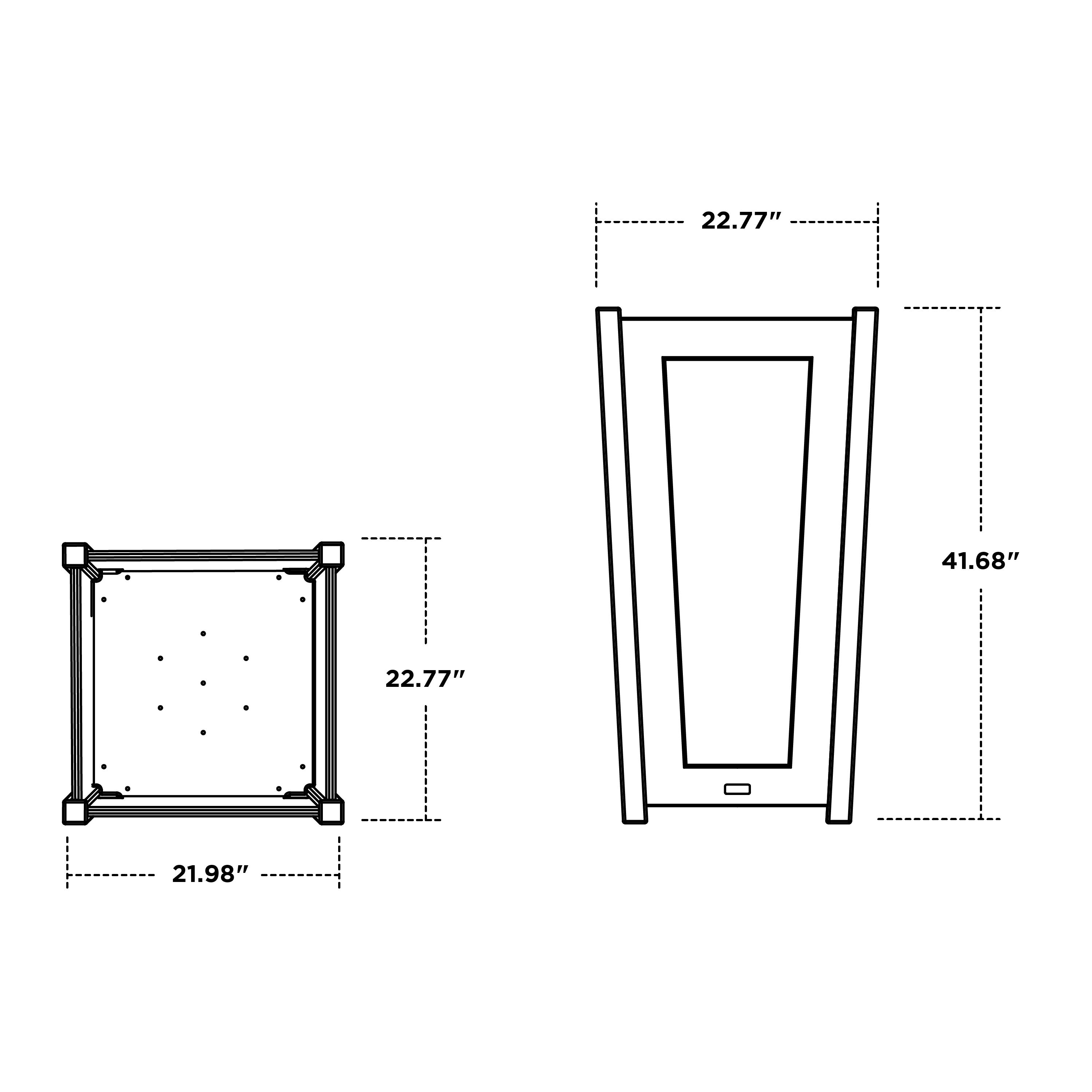 Country Living Large Tapered Square Tall Planter Box